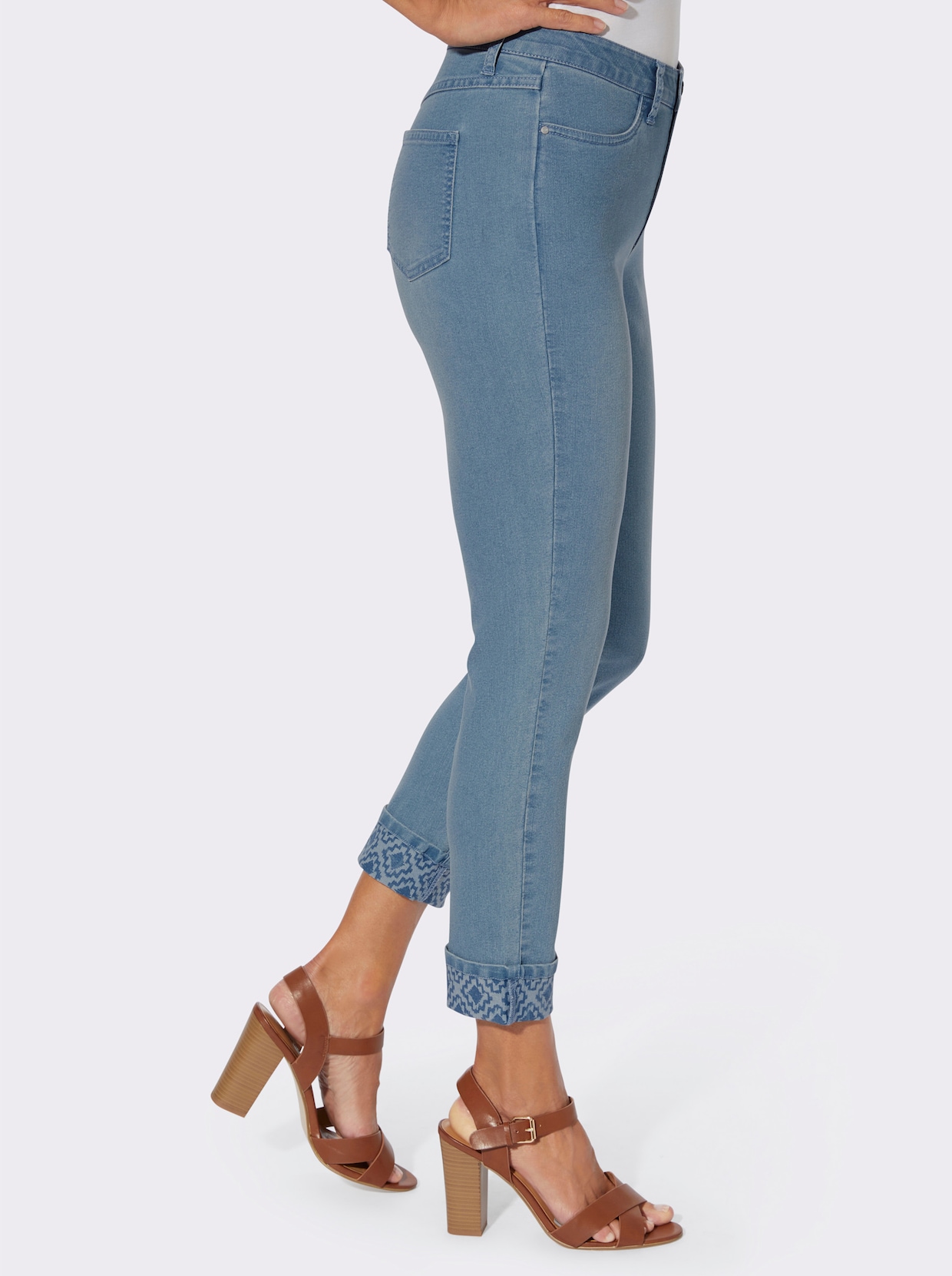 Ankle jeans - blue-bleached