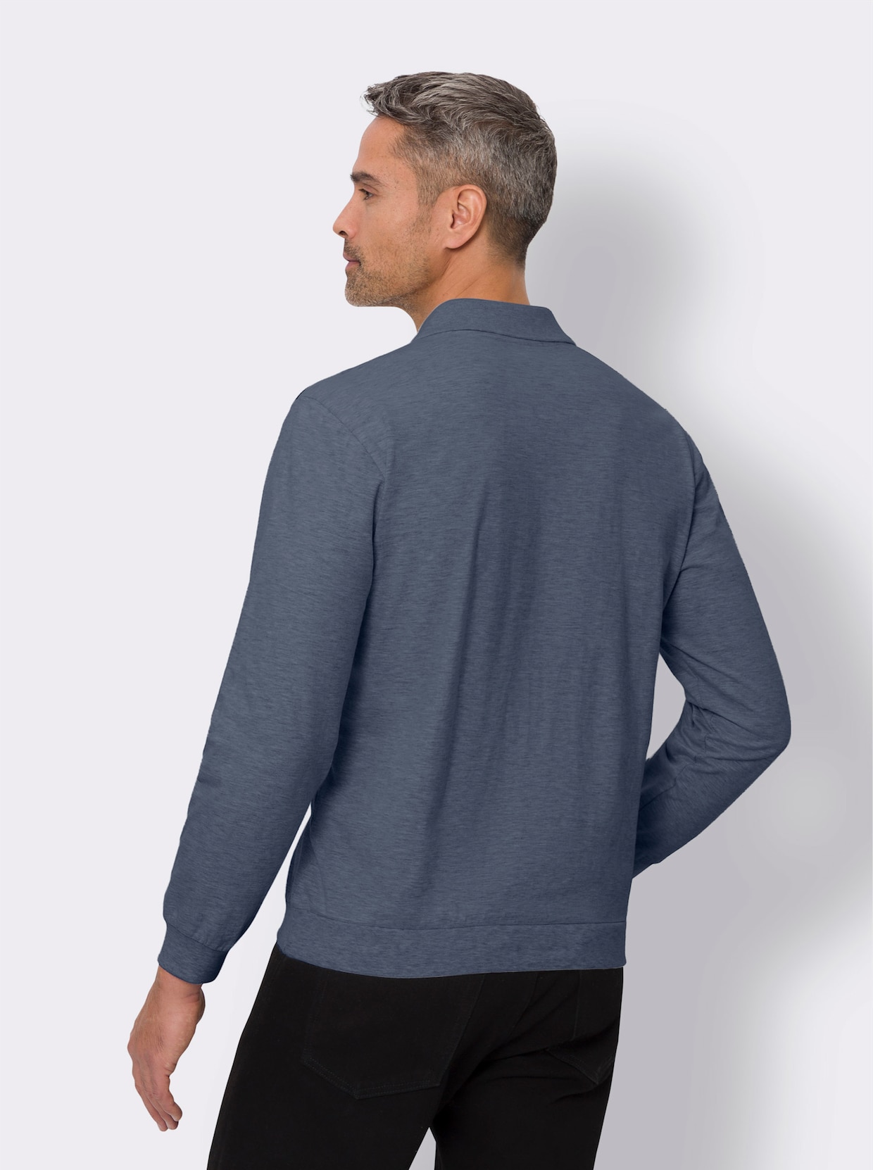 Sweatshirt - rookblauw gemêleerd
