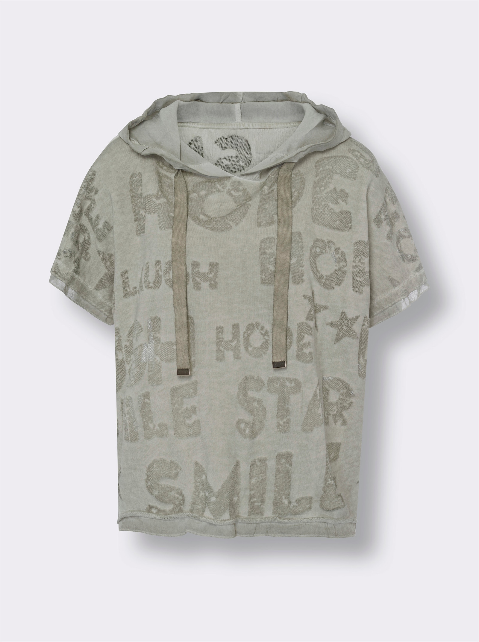 heine Kapuzenshirt mit Oil-dyed-Waschung - khaki