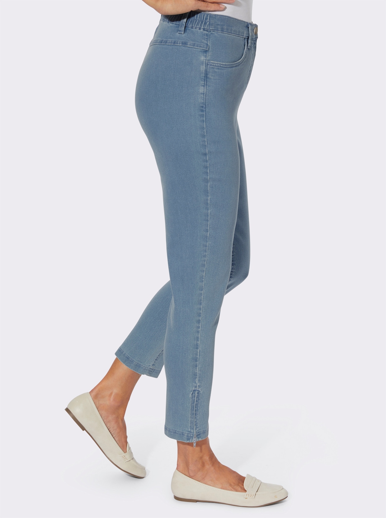 Ankle jeans - blue-bleached