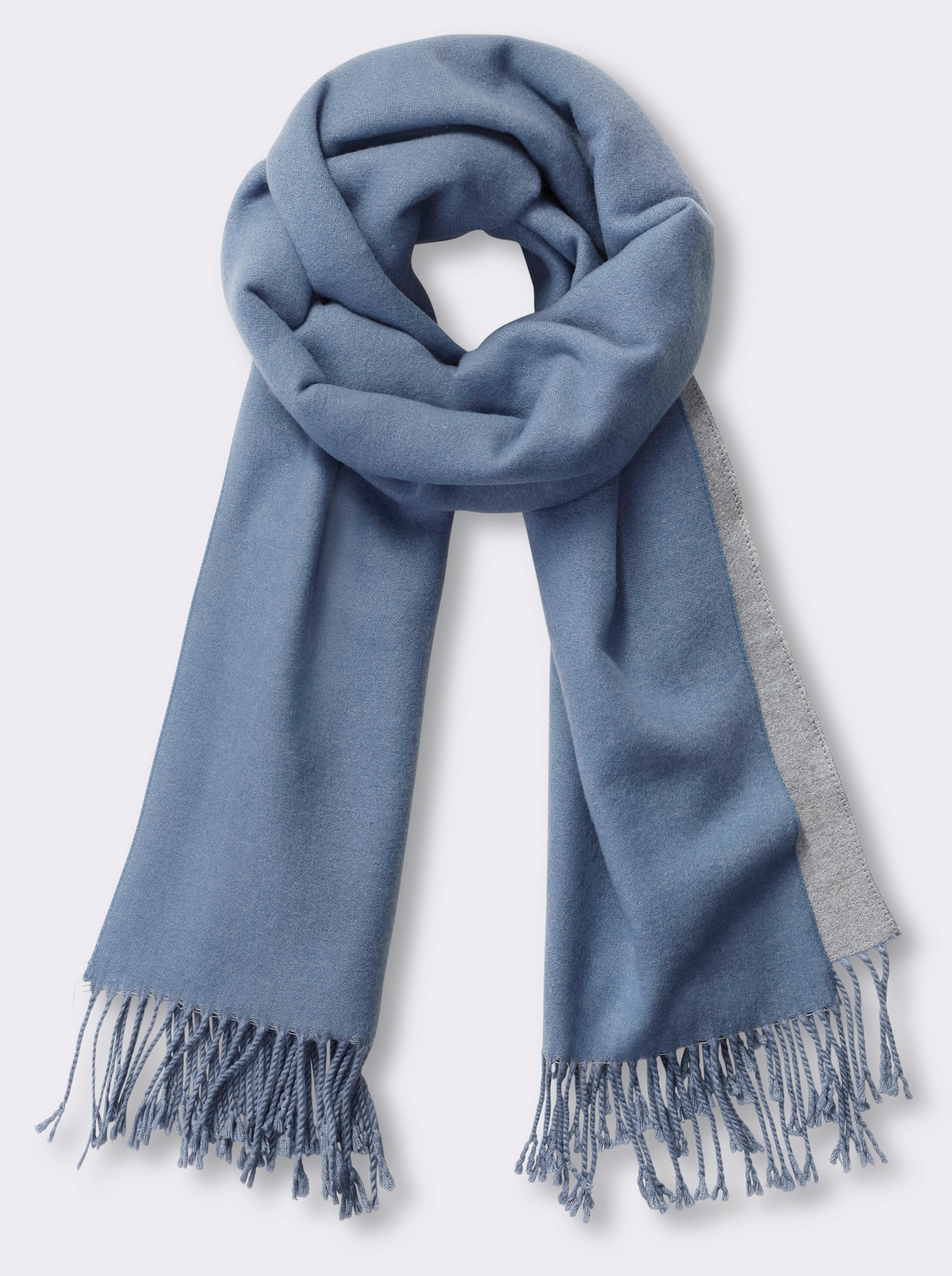 heine Schal - hellblau-grau