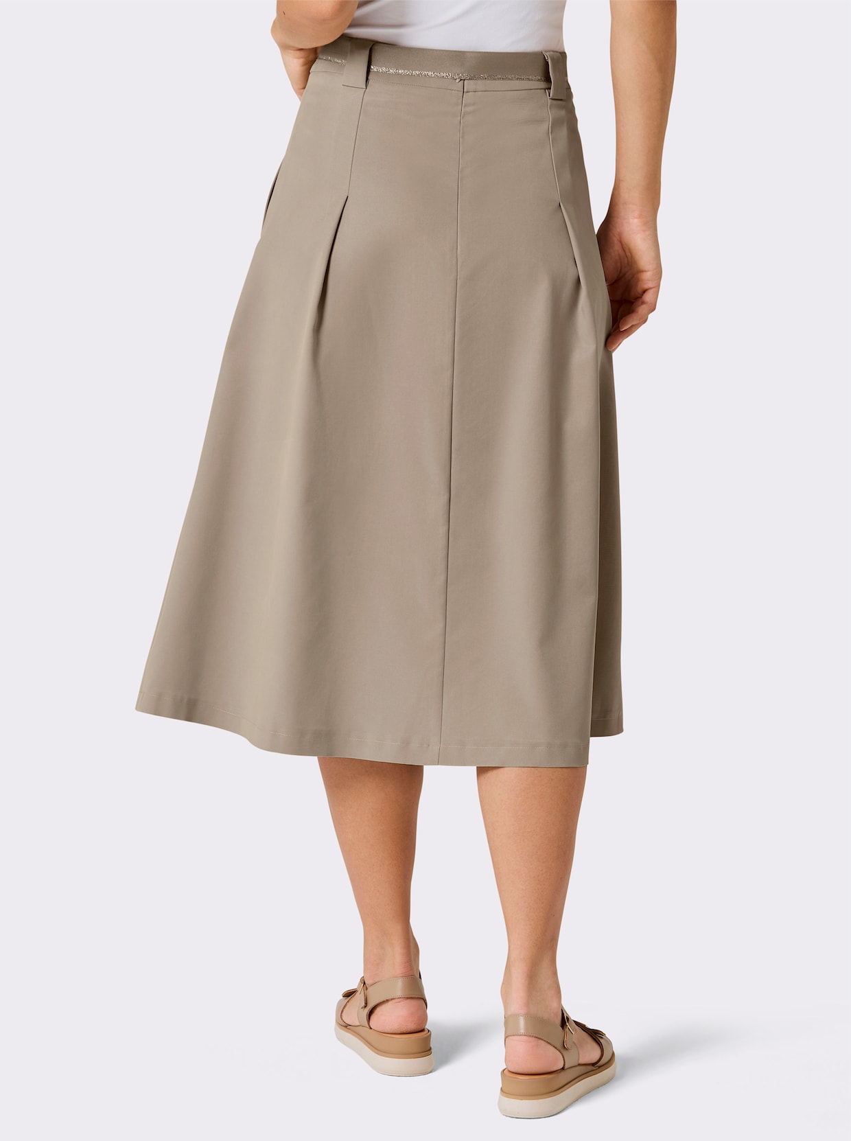 CREATION L PREMIUM A-Linien-Rock inklusive Gürtel - beige