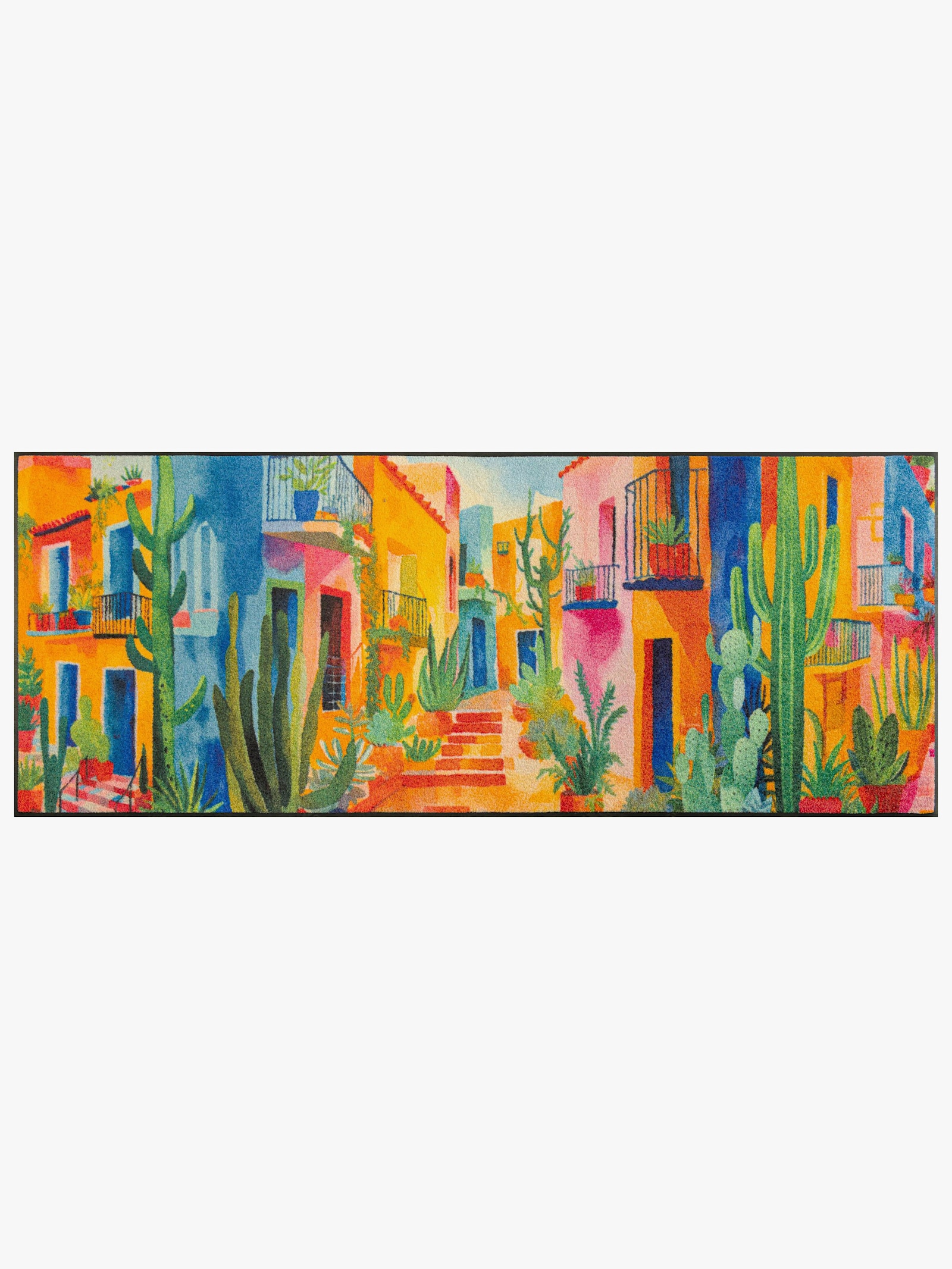 wash+dry by Kleen-Tex Fußmatte - orange-bunt