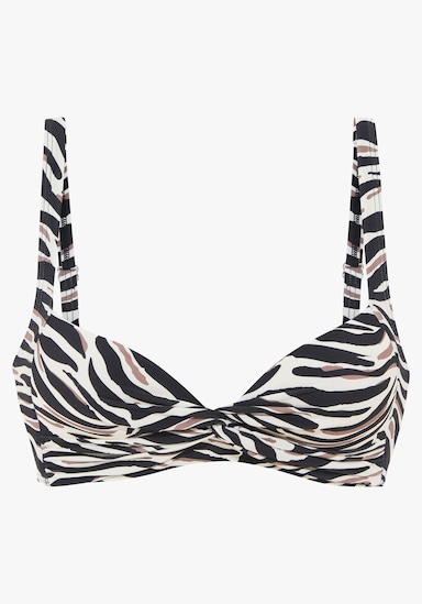 LASCANA Bustier-Bikini-Top - creme-schwarz