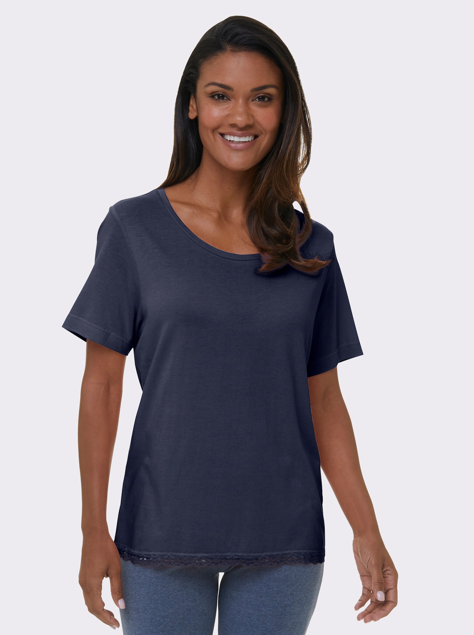 wäschepur Schlafanzug-Shirt - marine