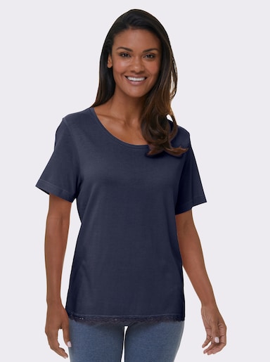 wäschepur Schlafanzug-Shirt - marine