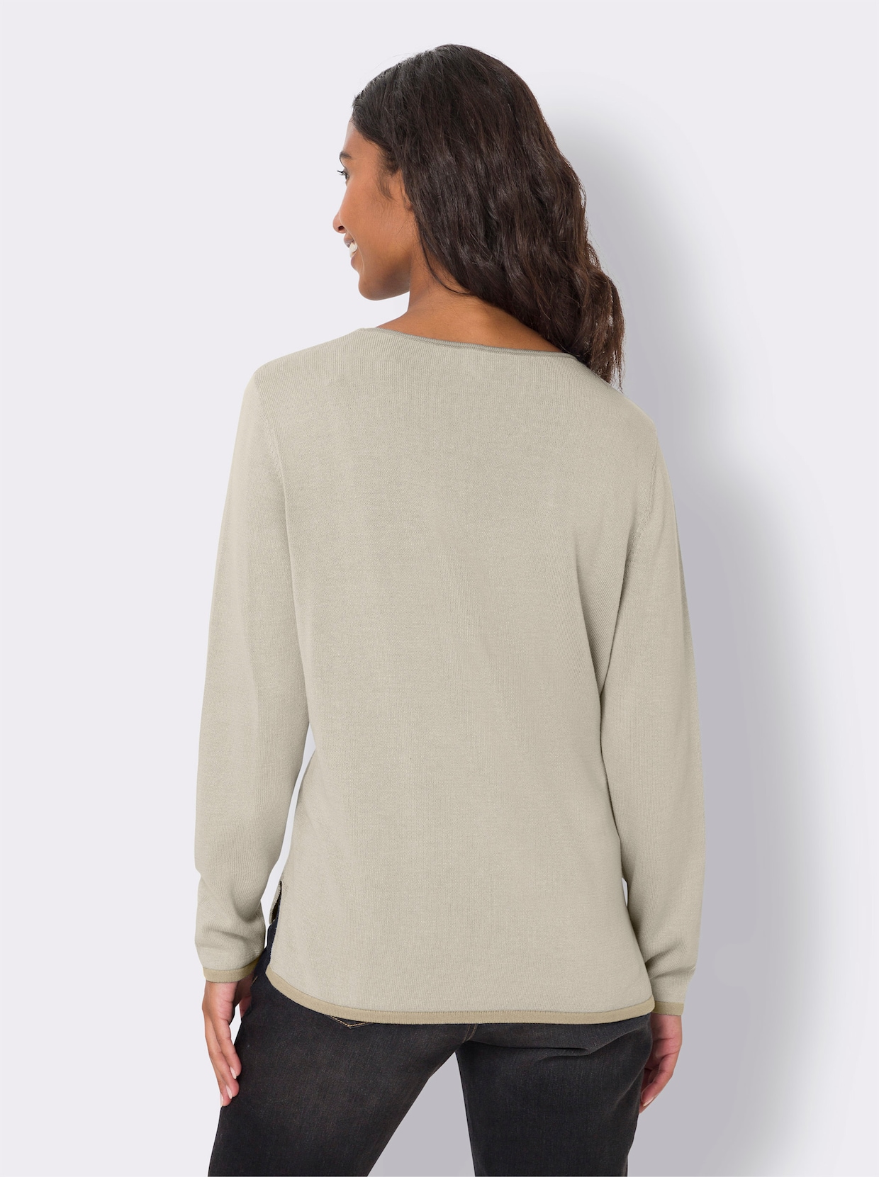 heine Pullover - ecru/zand gedessineerd