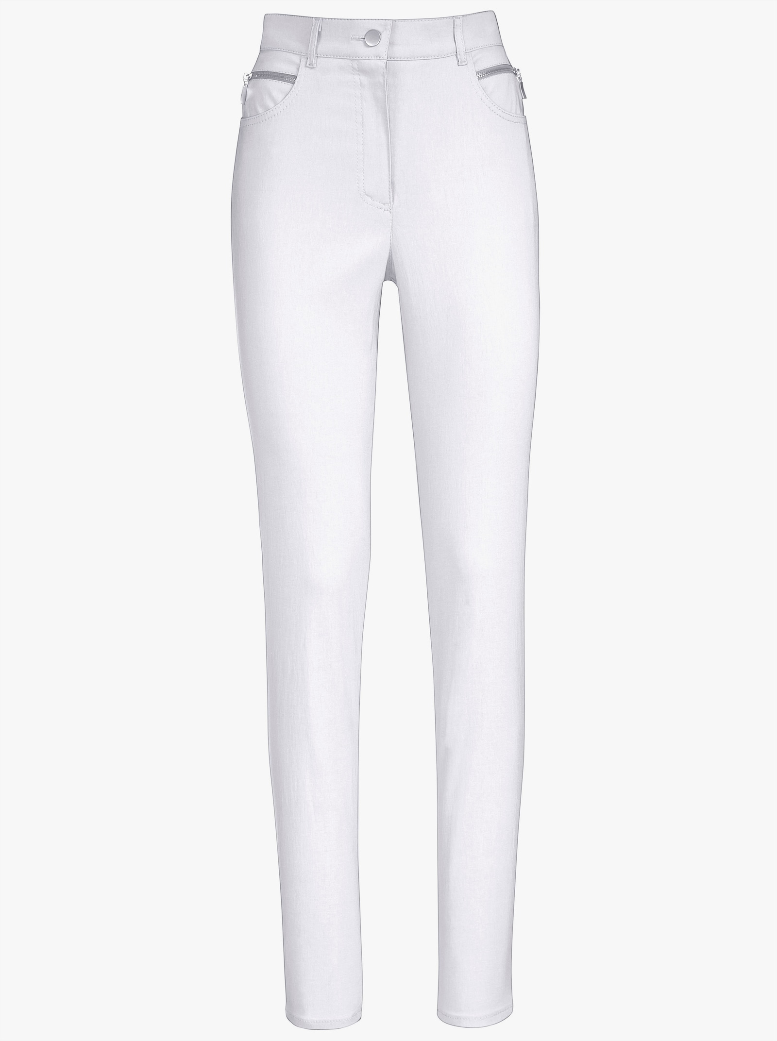 Stehmann Comfort line Stretch-Hose mit Zier-Taschen vorne - weiss