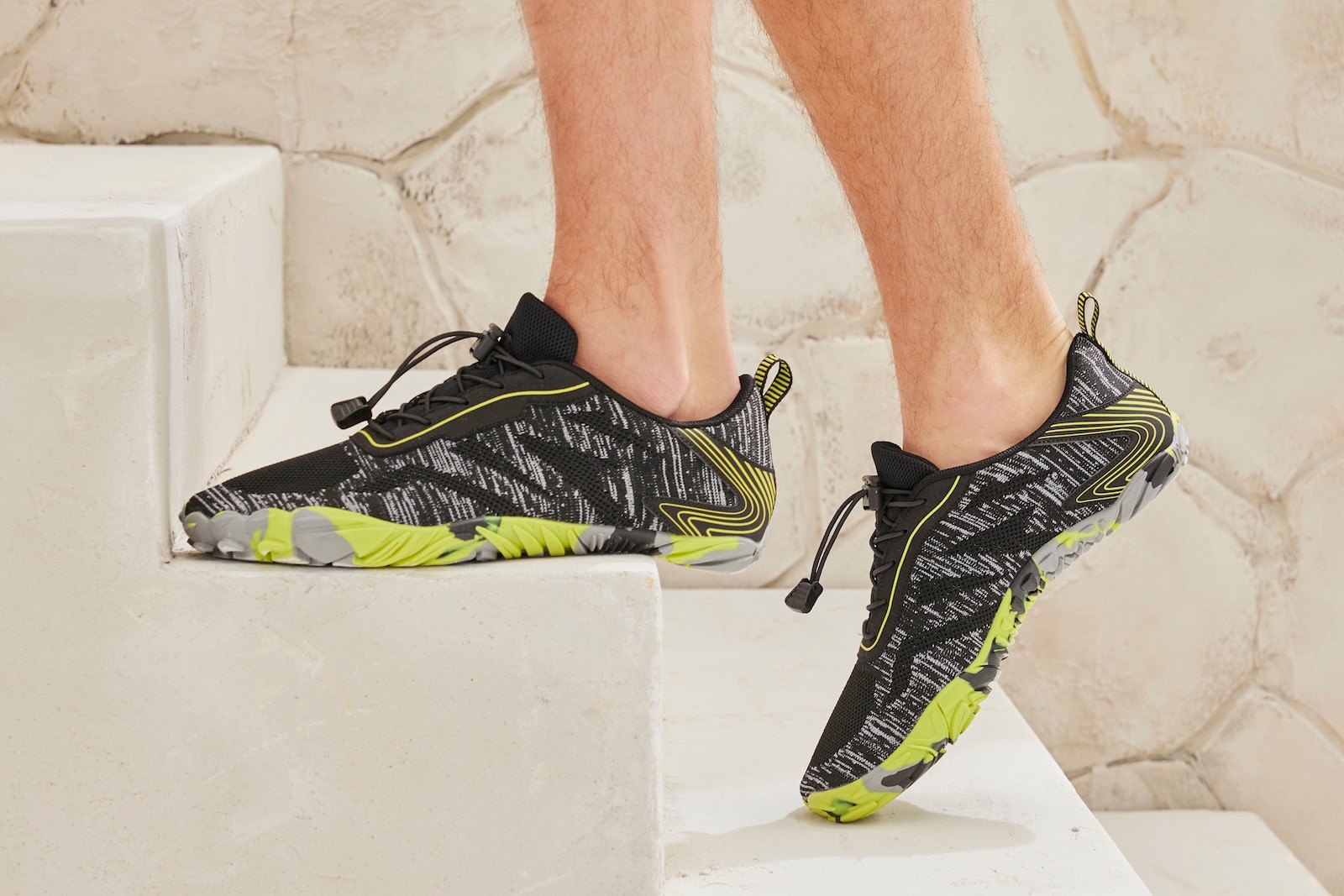 John Devin Sneaker - schwarz/gelb