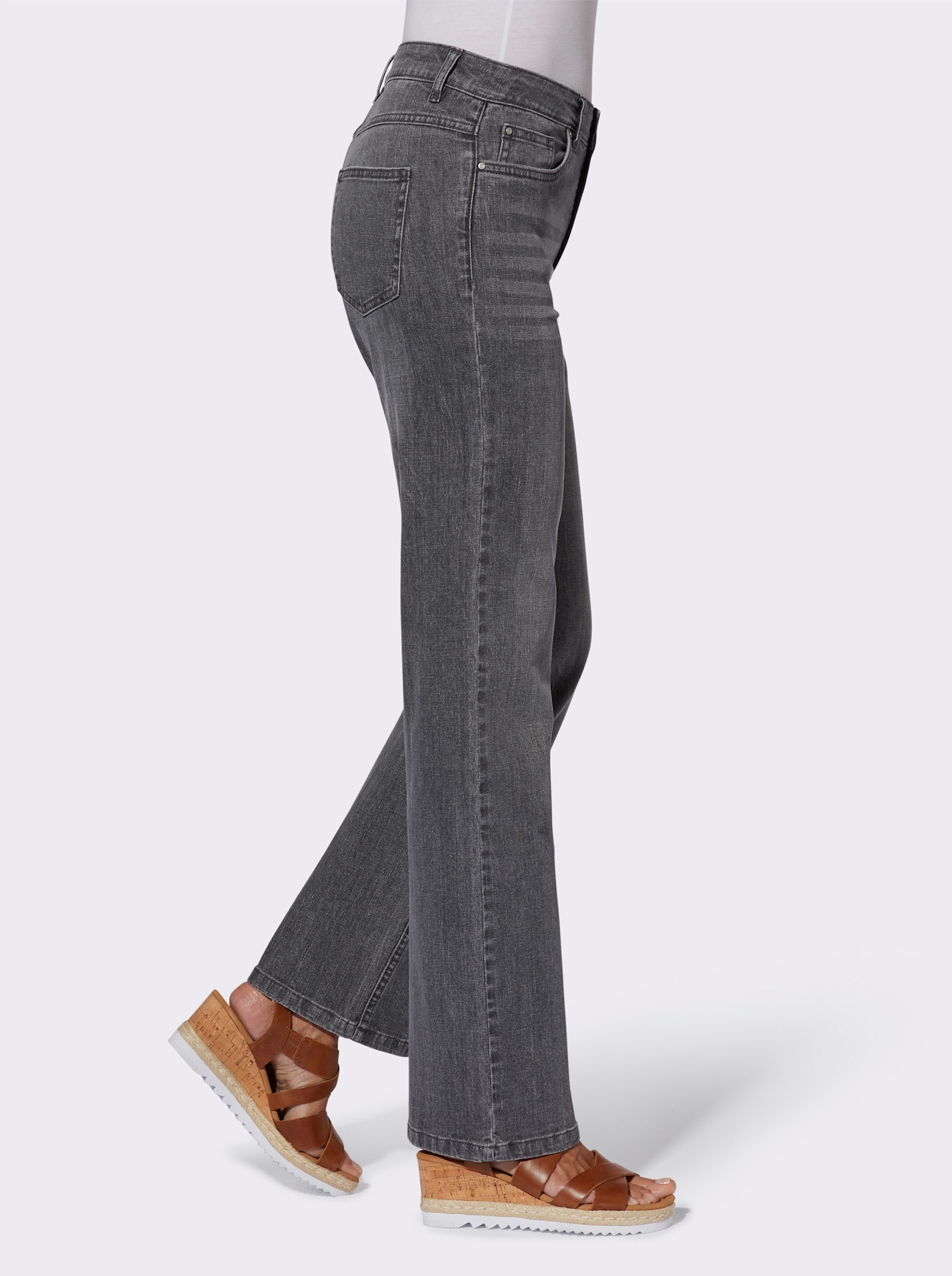 Jeans mit elastischer Qualität - stone-grey-denim