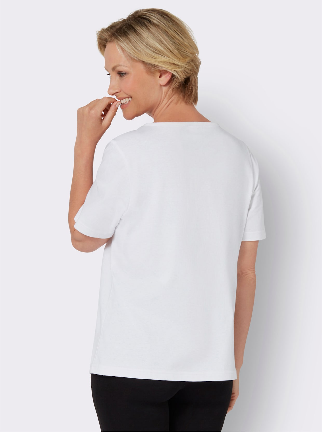 Tričko s krátkymi rukávmi - bielo-striebristá