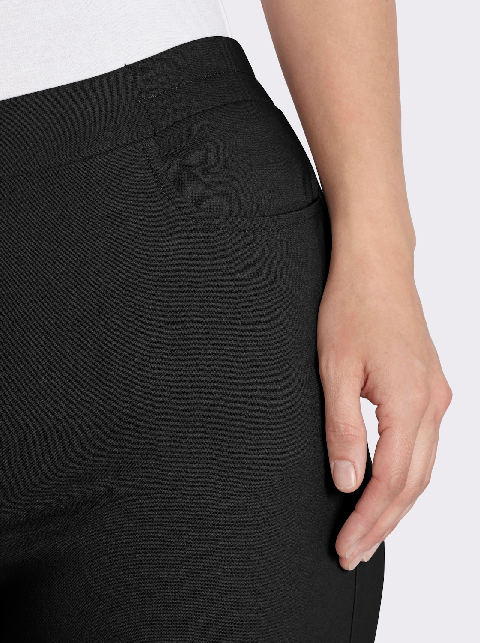 Schlupfhose in Bengalin-Qualität - schwarz