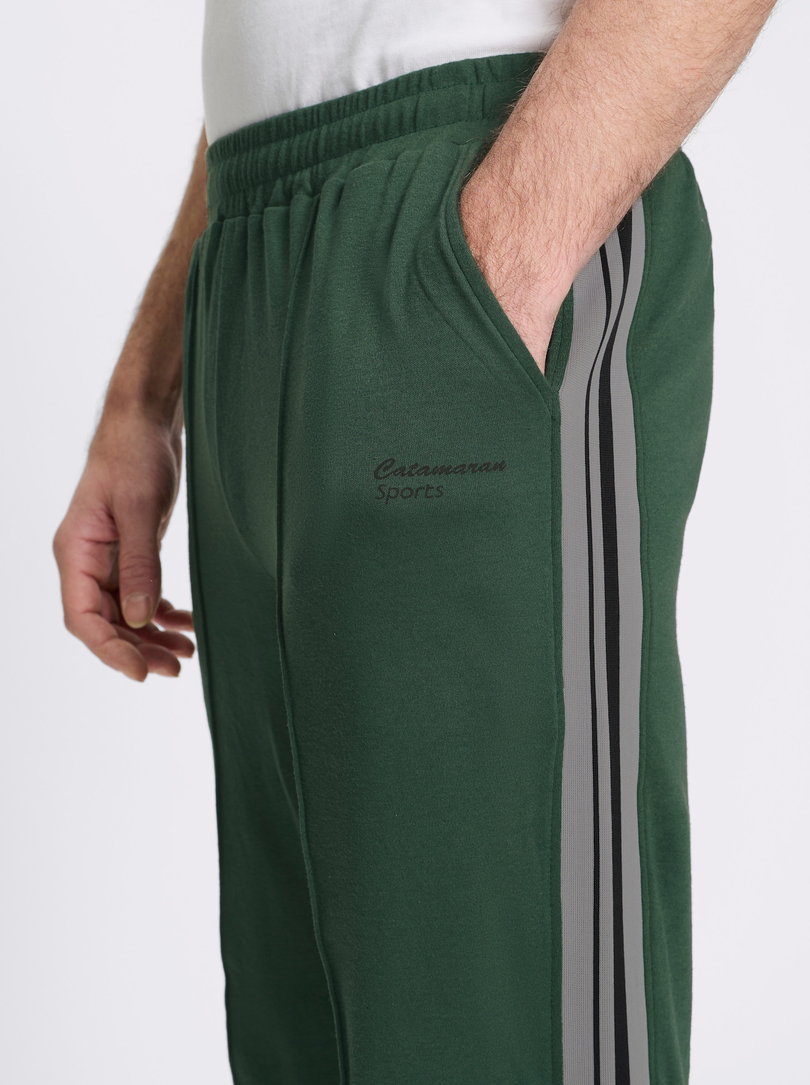 Catamaran Sports Freizeithose mit Biesen vorne - moos