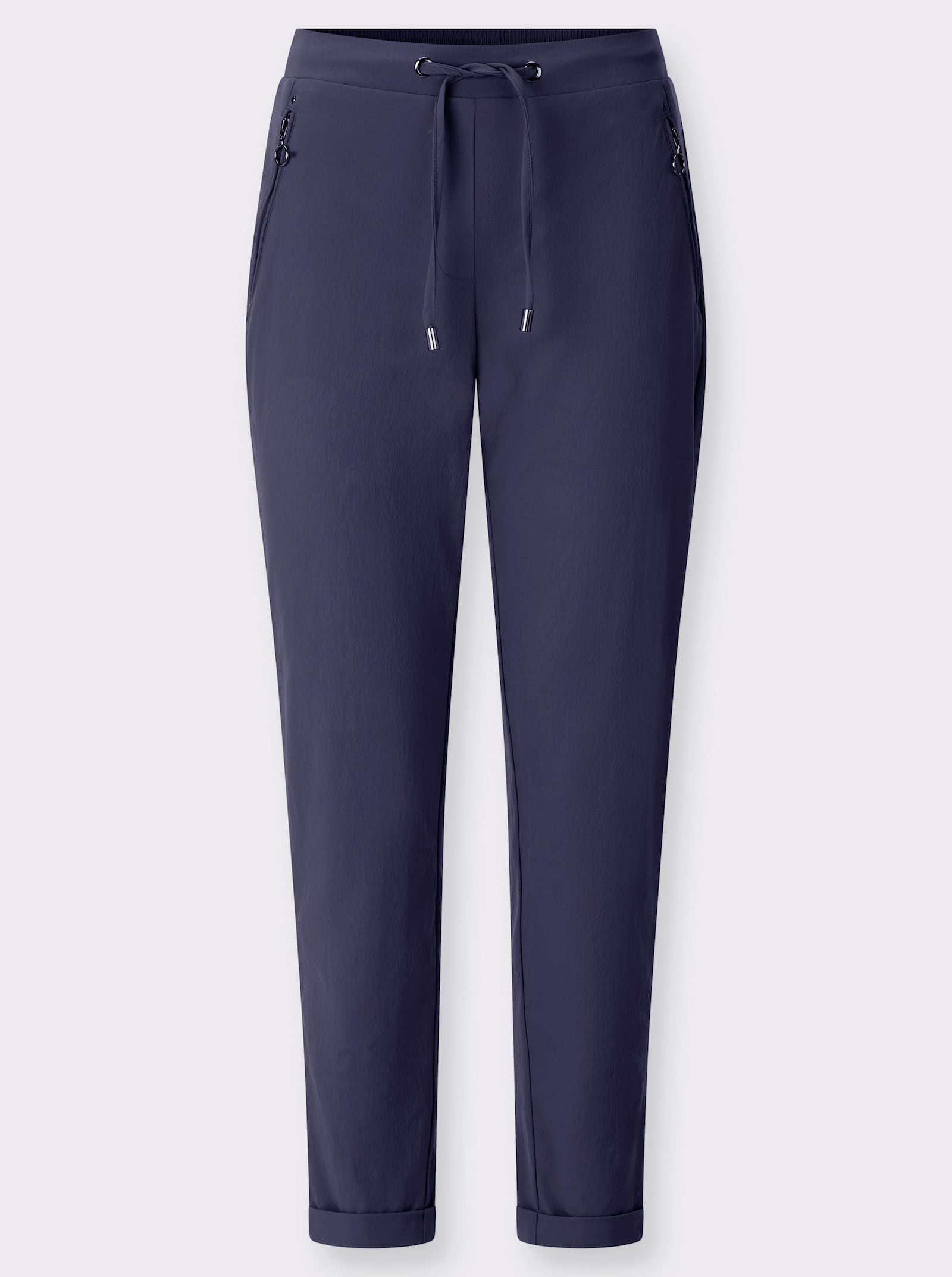 Schlupfhose mit silberfarbigen Details - marine