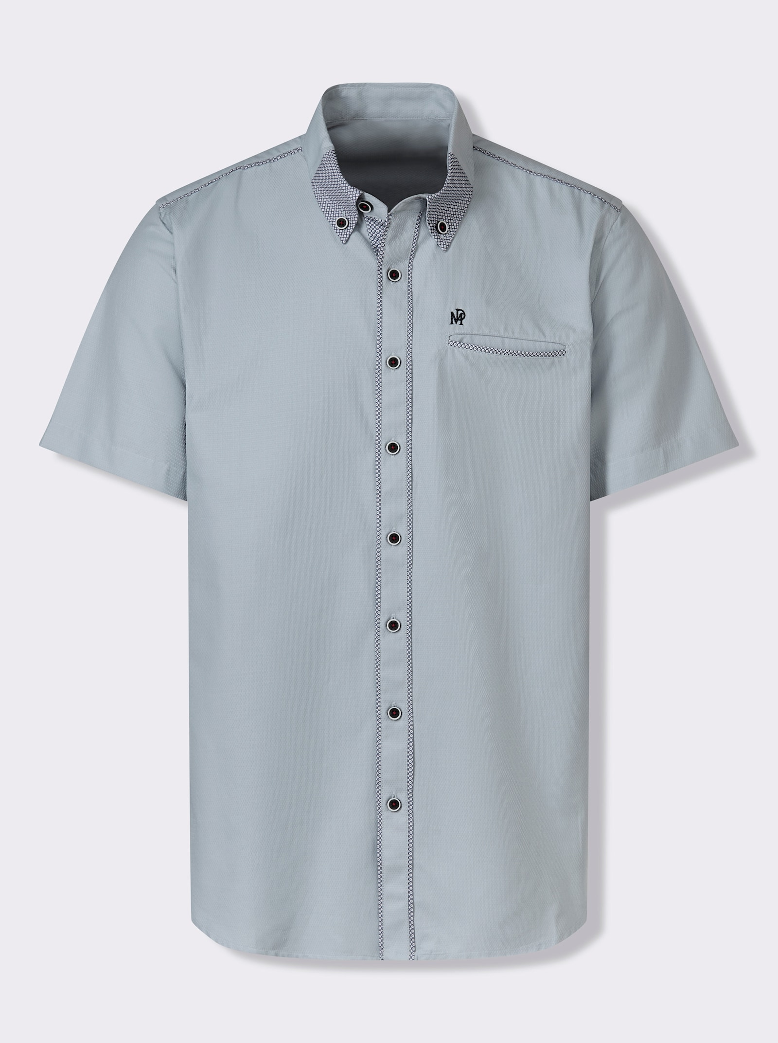 Marco Donati Kurzarmhemd mit Button-down-Kragen - hellblau