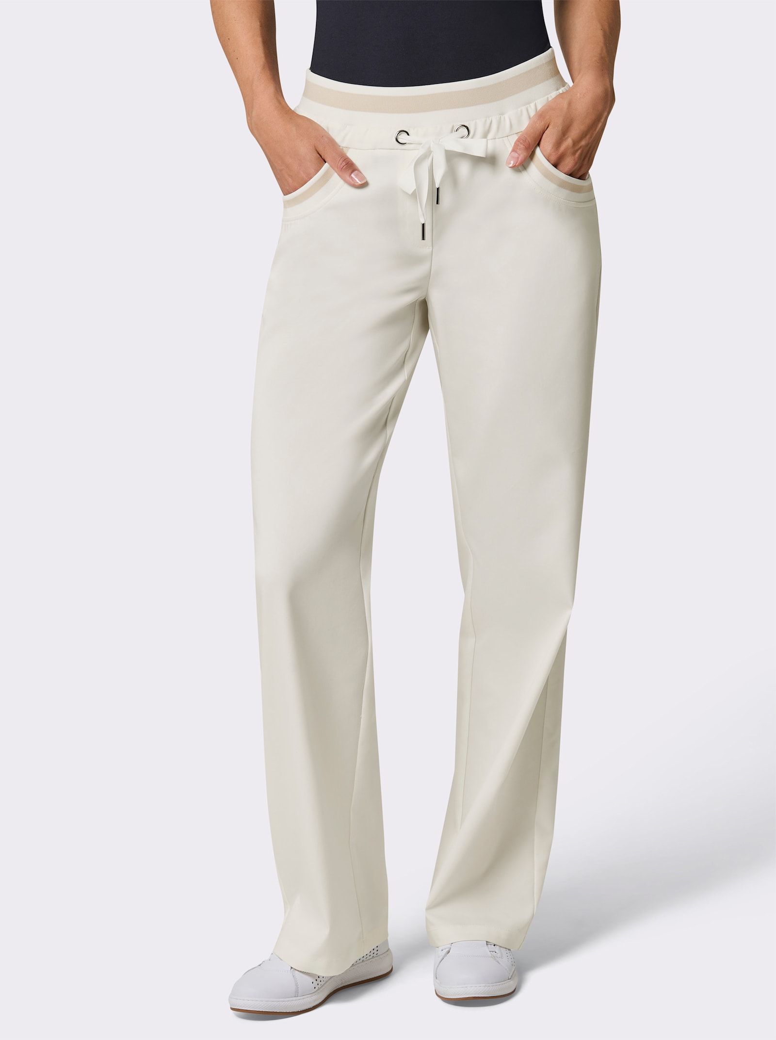 CREATION L PREMIUM Schlupfhose mit Komfort-Bund - ecru