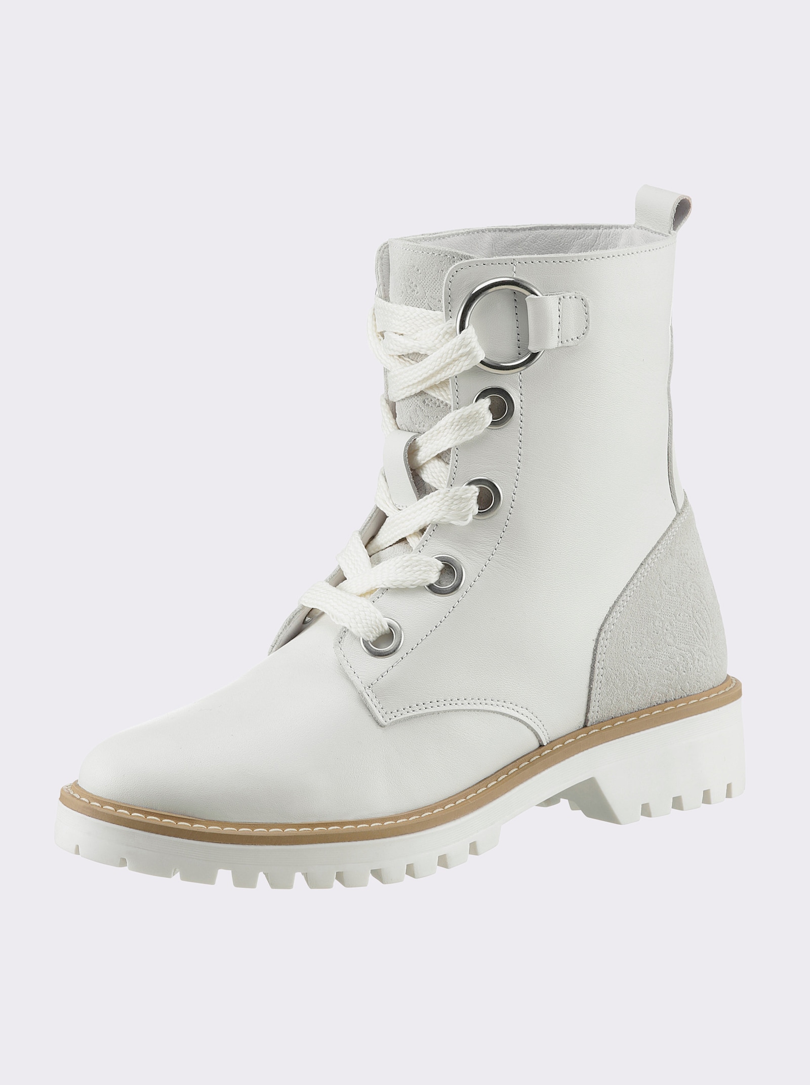 heine Schnürstiefelette - weiß