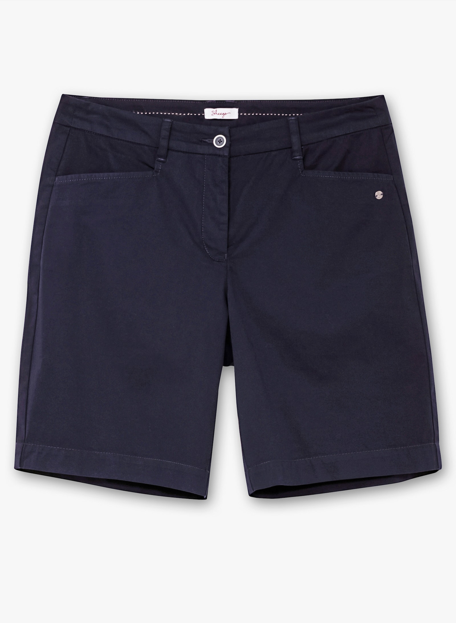 sheego Bermudas in Chino-Optik - tiefblau