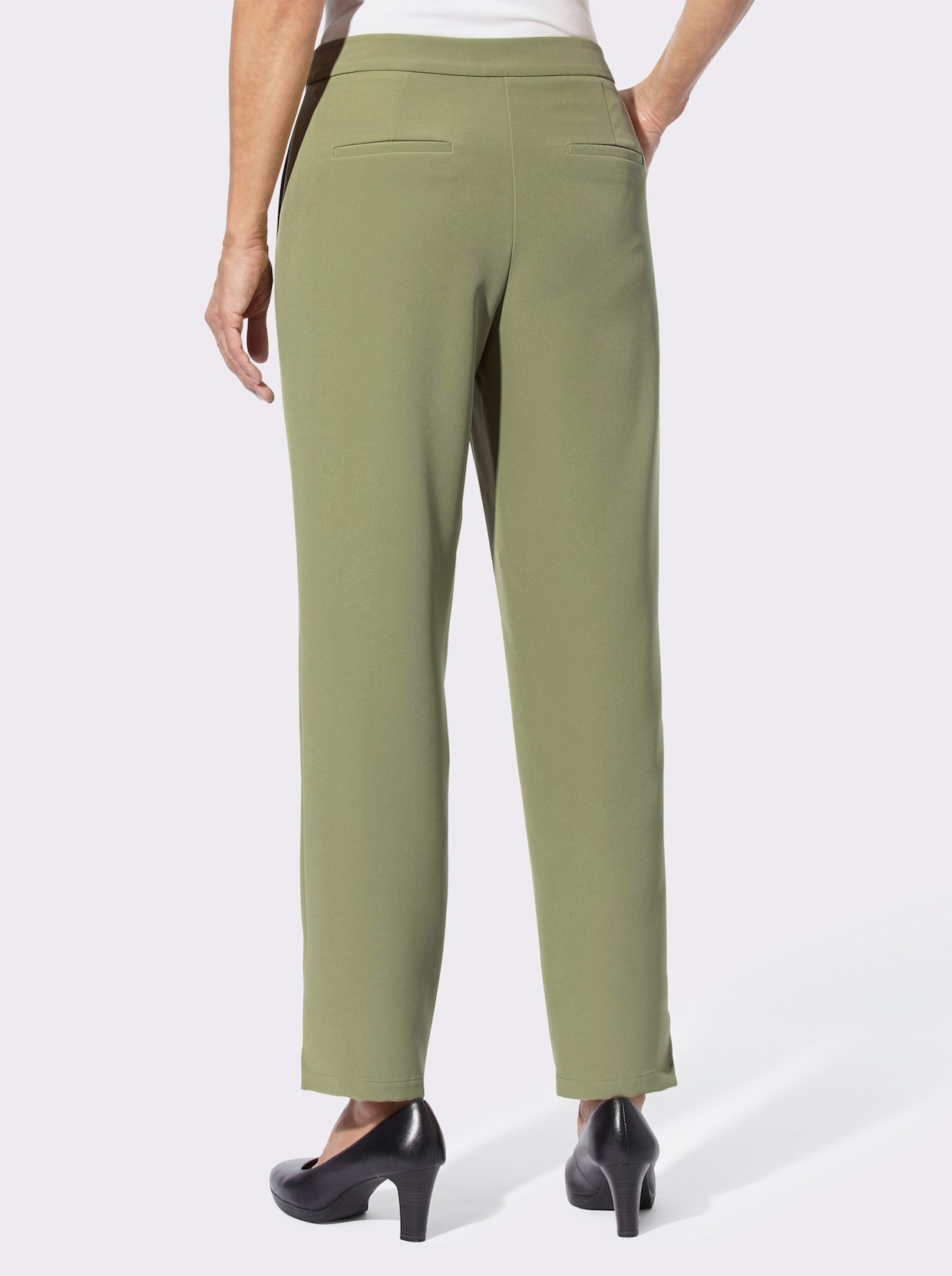 pantalon extensible - vert roseau