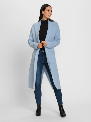 heine Manteau en tricot - bleu clair