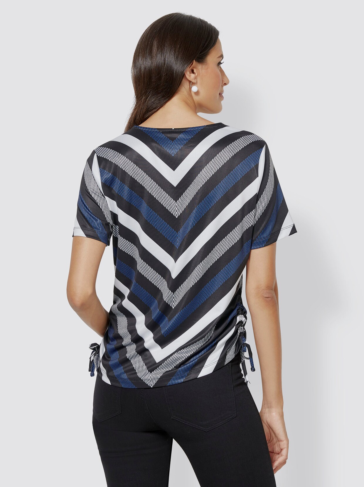 V-Shirt - royal-bedruckt
