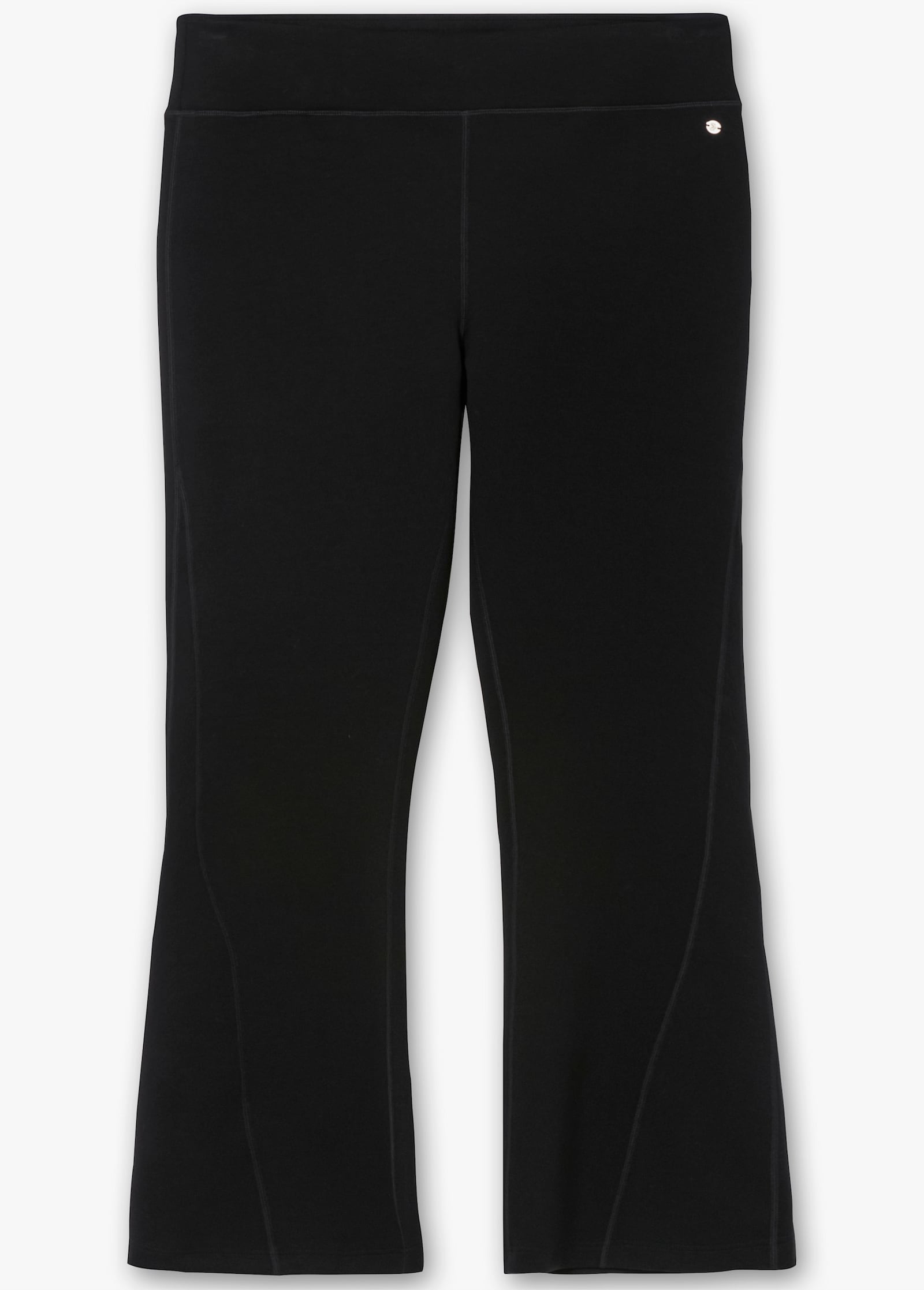 sheego Functionele broek in bootcut-model - zwart