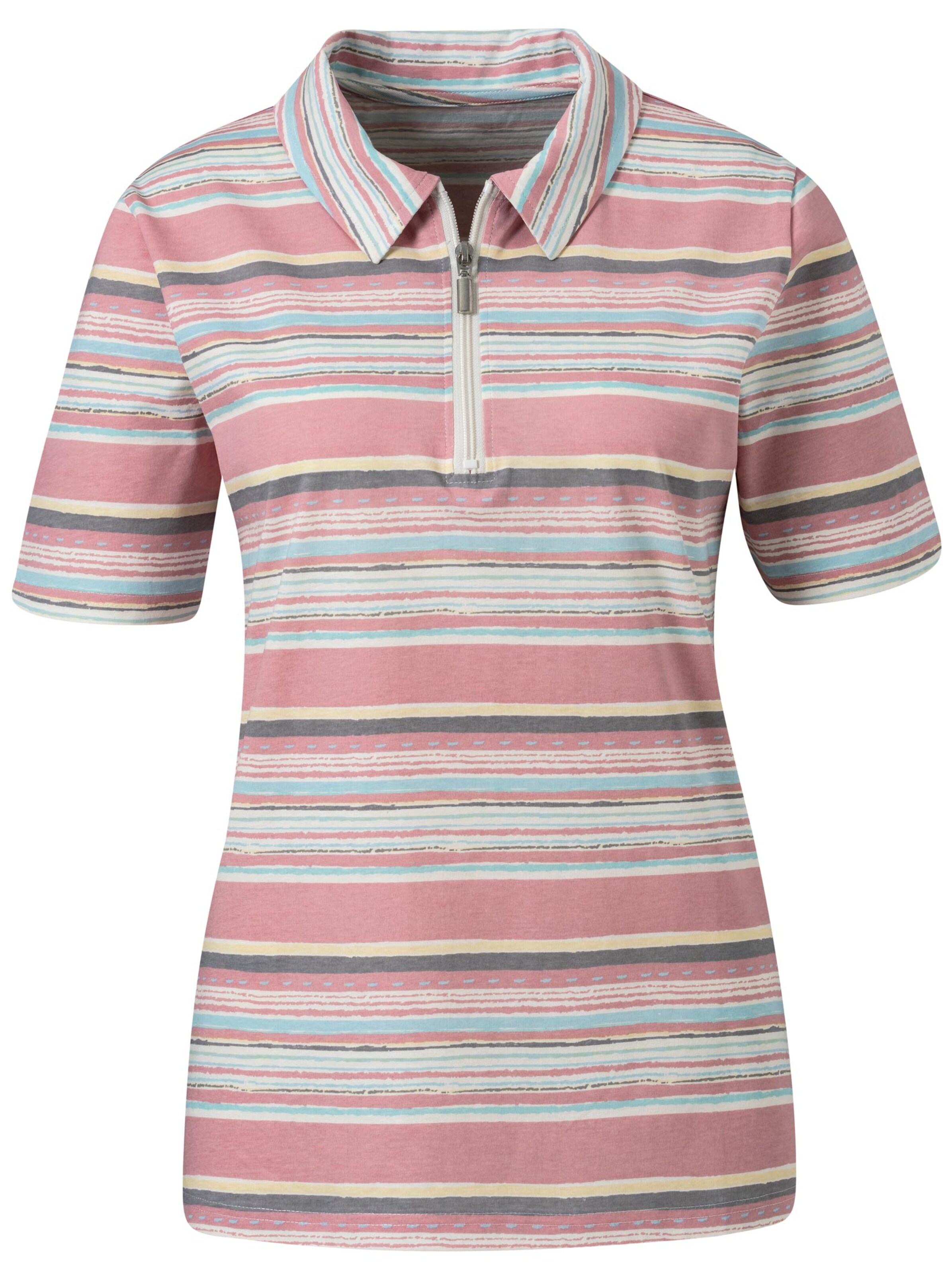 Shirt - rosenquarz-geringelt