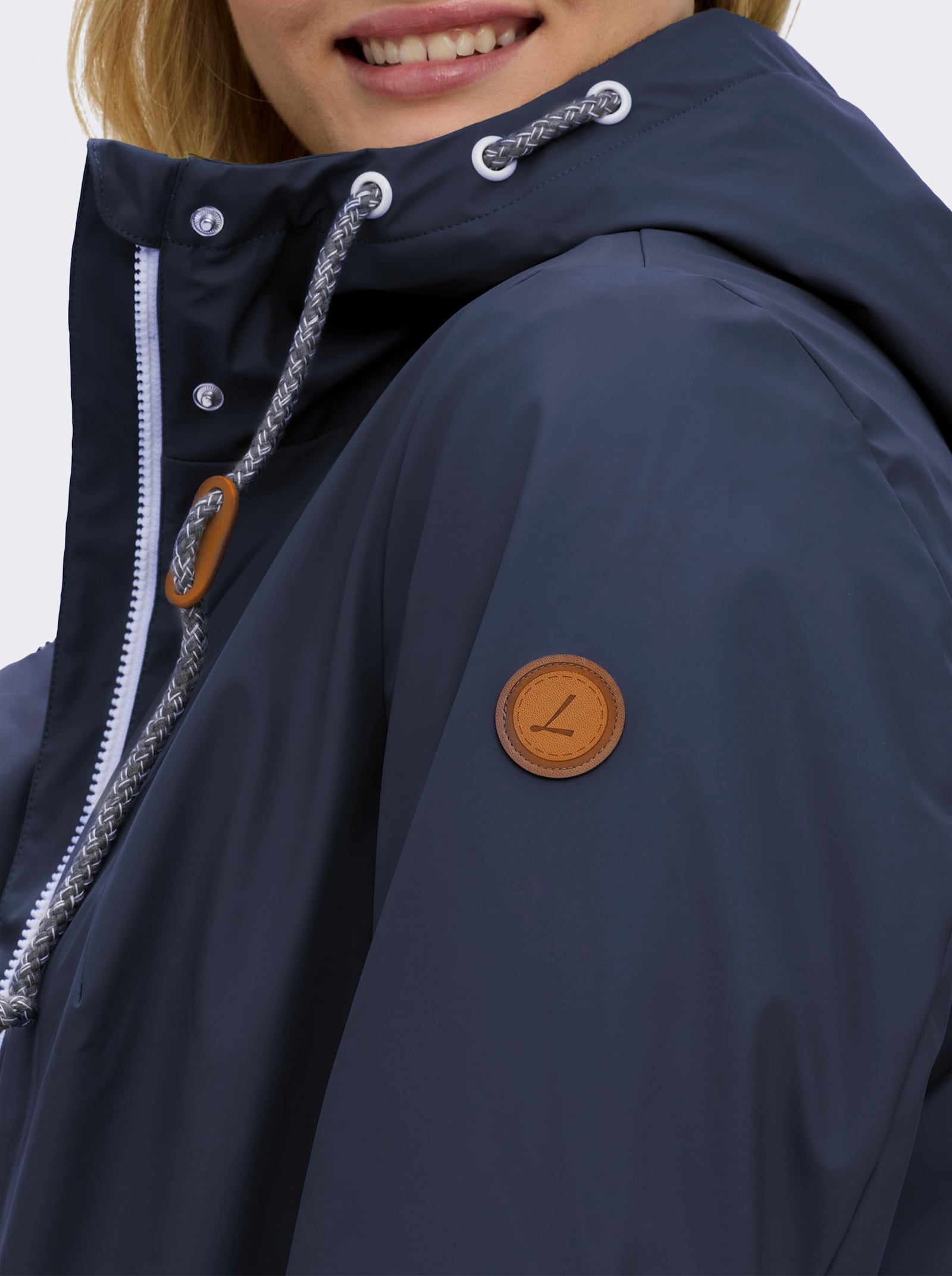 Jacke mit Teddy-Futter - marine