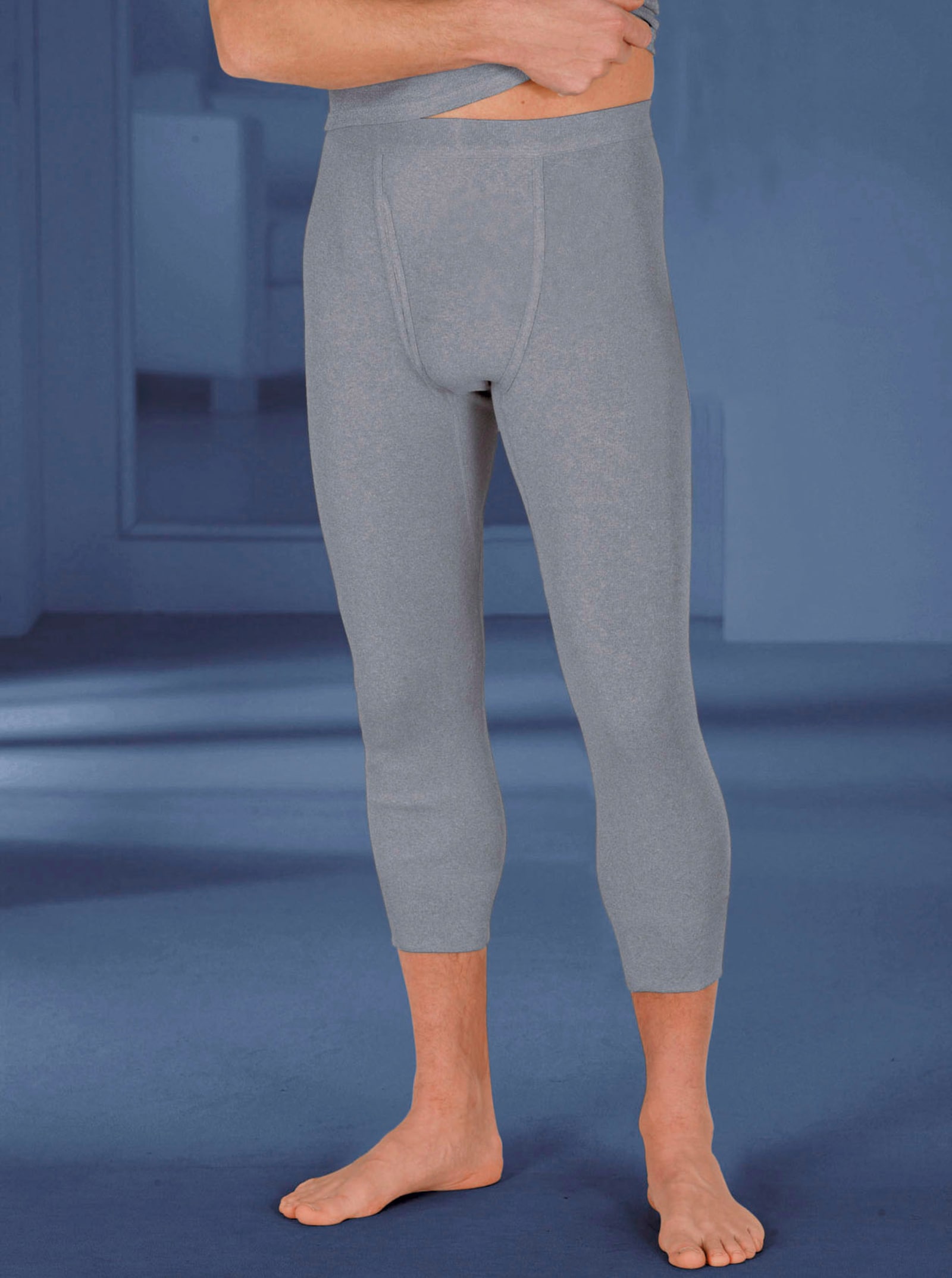 KINGsCLUB 3/4 spodky - šedá-melír