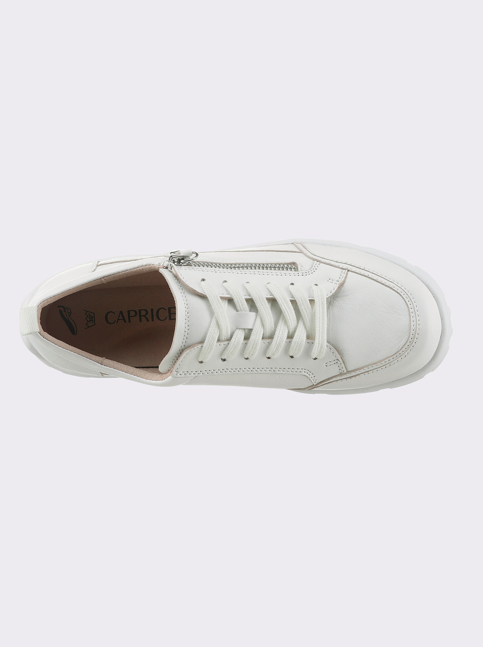 Caprice Sneaker met voetbed van zacht schuim - wit