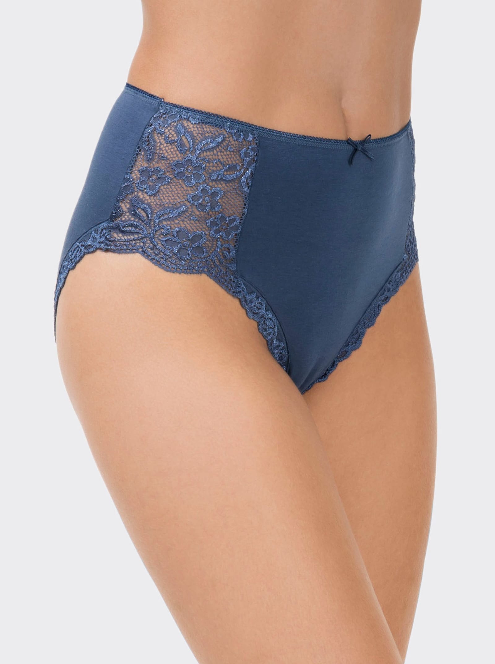 wäschepur Taillenslip mit Spitzenbordüre - farbig-sortiert