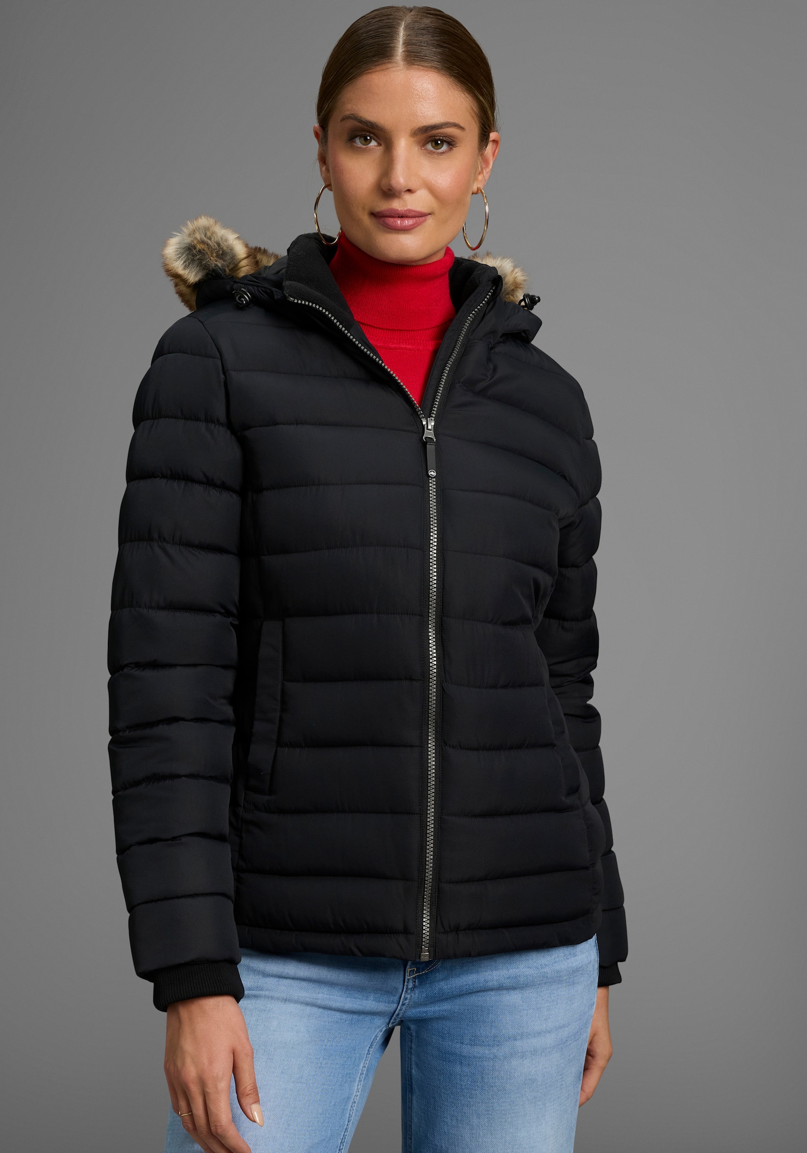 Polarino Steppjacke - schwarz