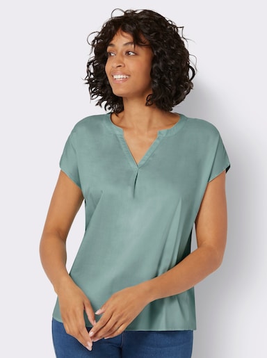 Blouse met korte mouwen - mint