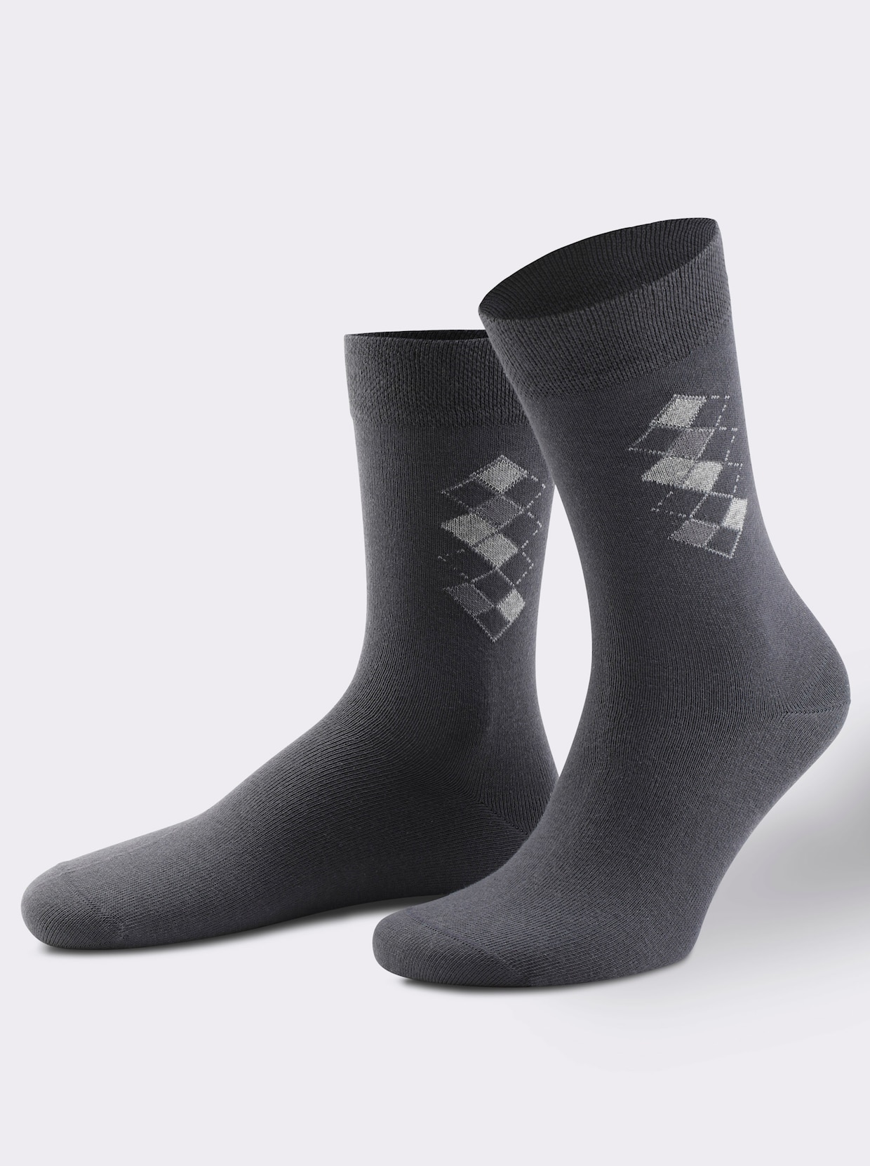 wäschepur Herren-Socken - grau-gemustert