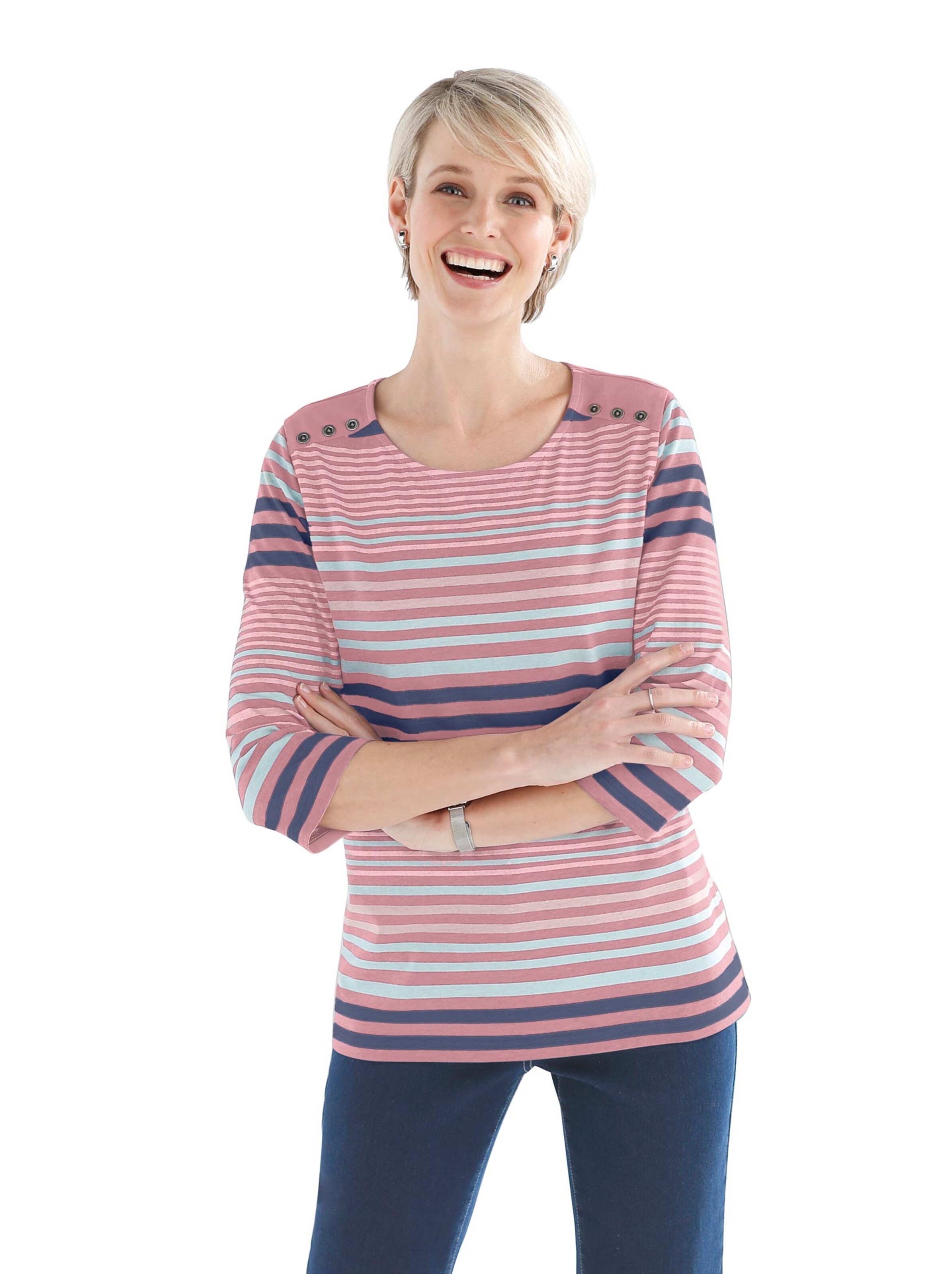 Shirt - koralle-geringelt