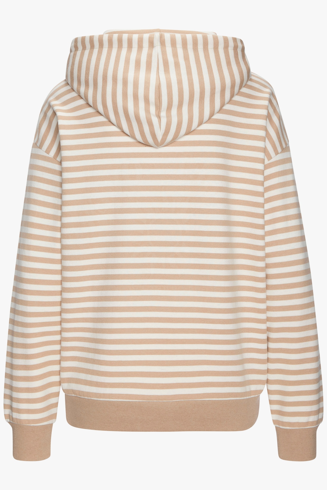 H.I.S Trui met capuchon - camel gestreept