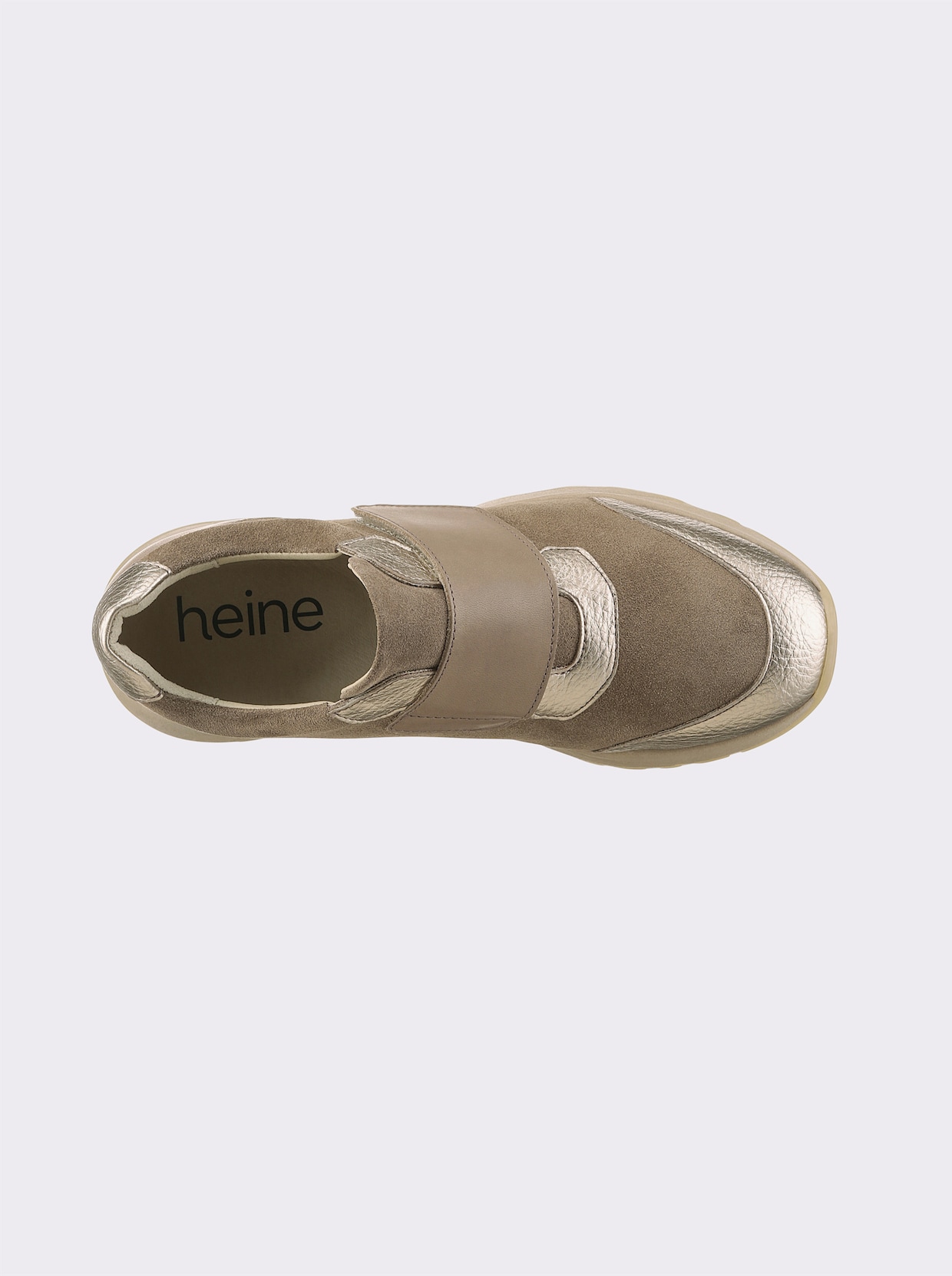 heine Sneaker - taupe/lichtgoudkleurig
