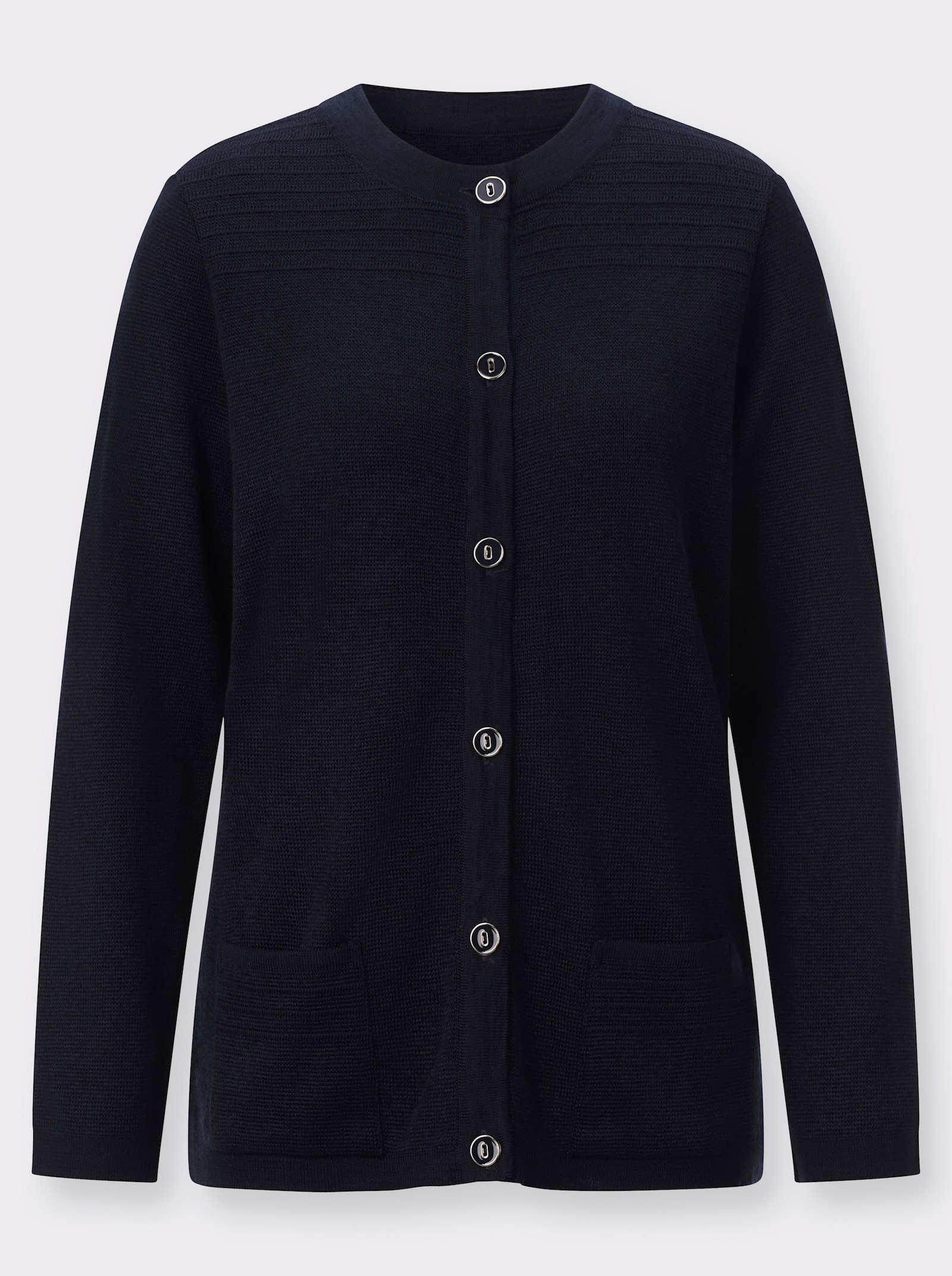 Strickjacke mit Schmuckknöpfen - marine