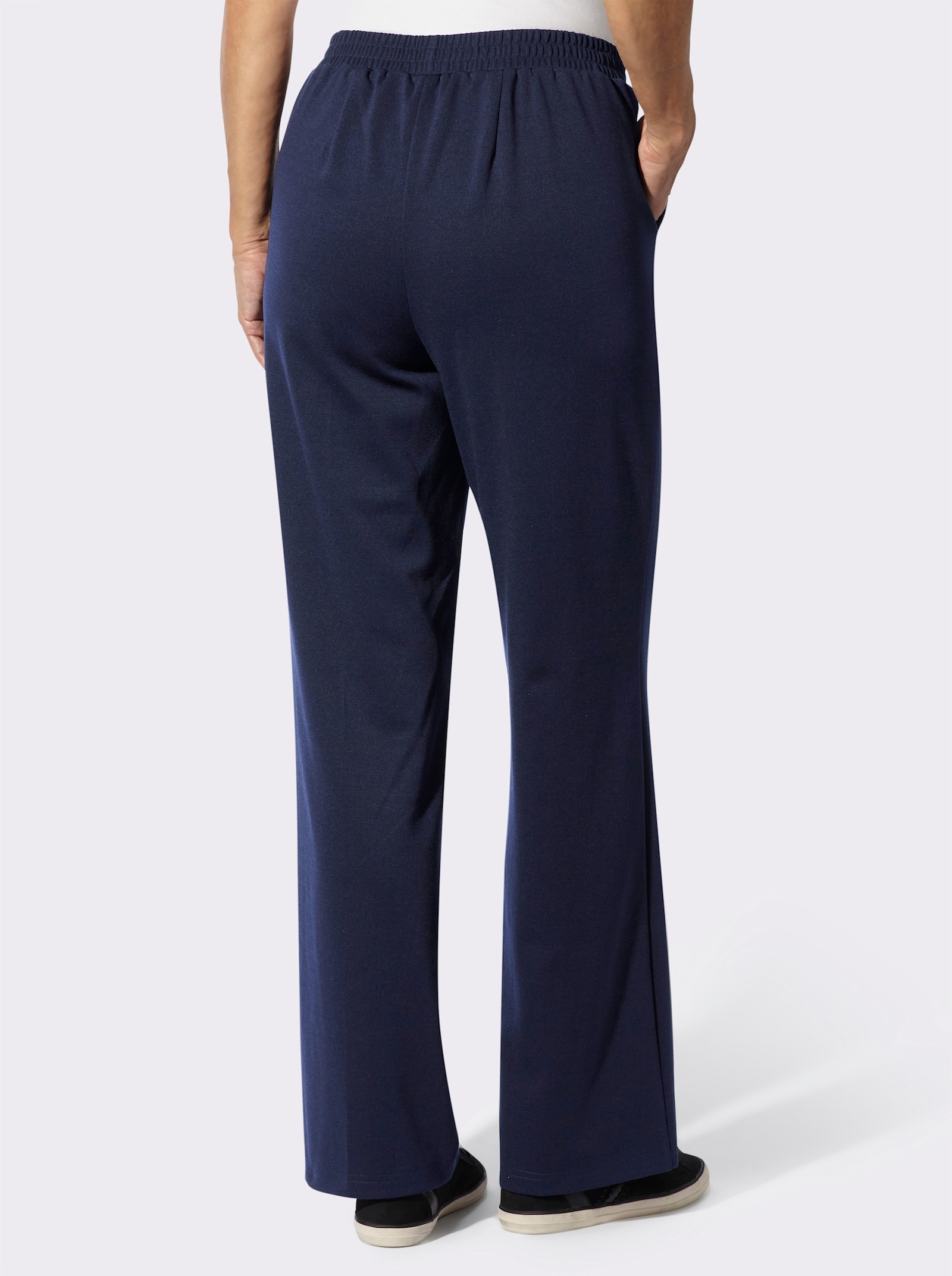 Bügelfaltenhose in Interlock-Qualität - marine