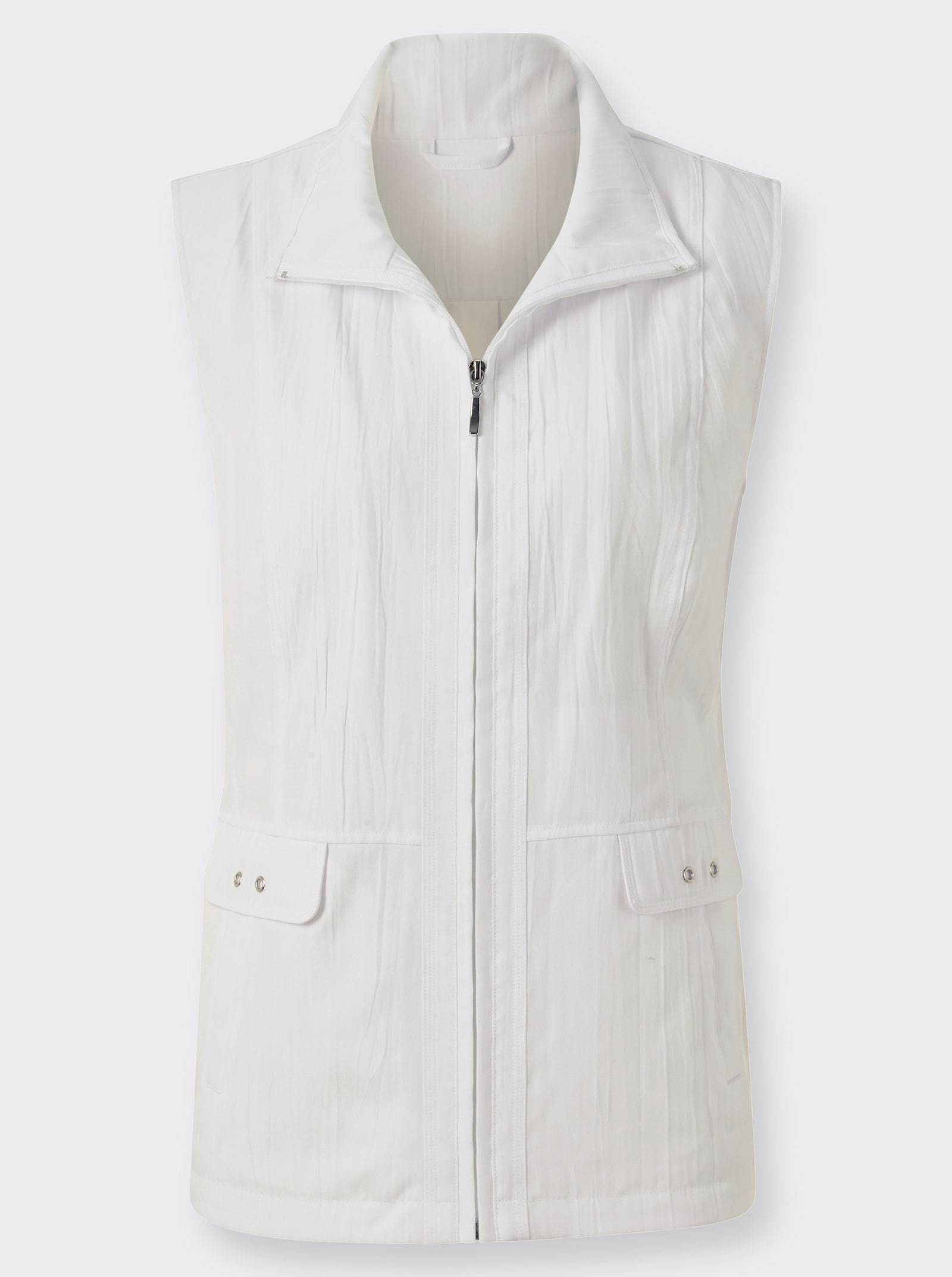 Weste mit Stehkragen - weiß