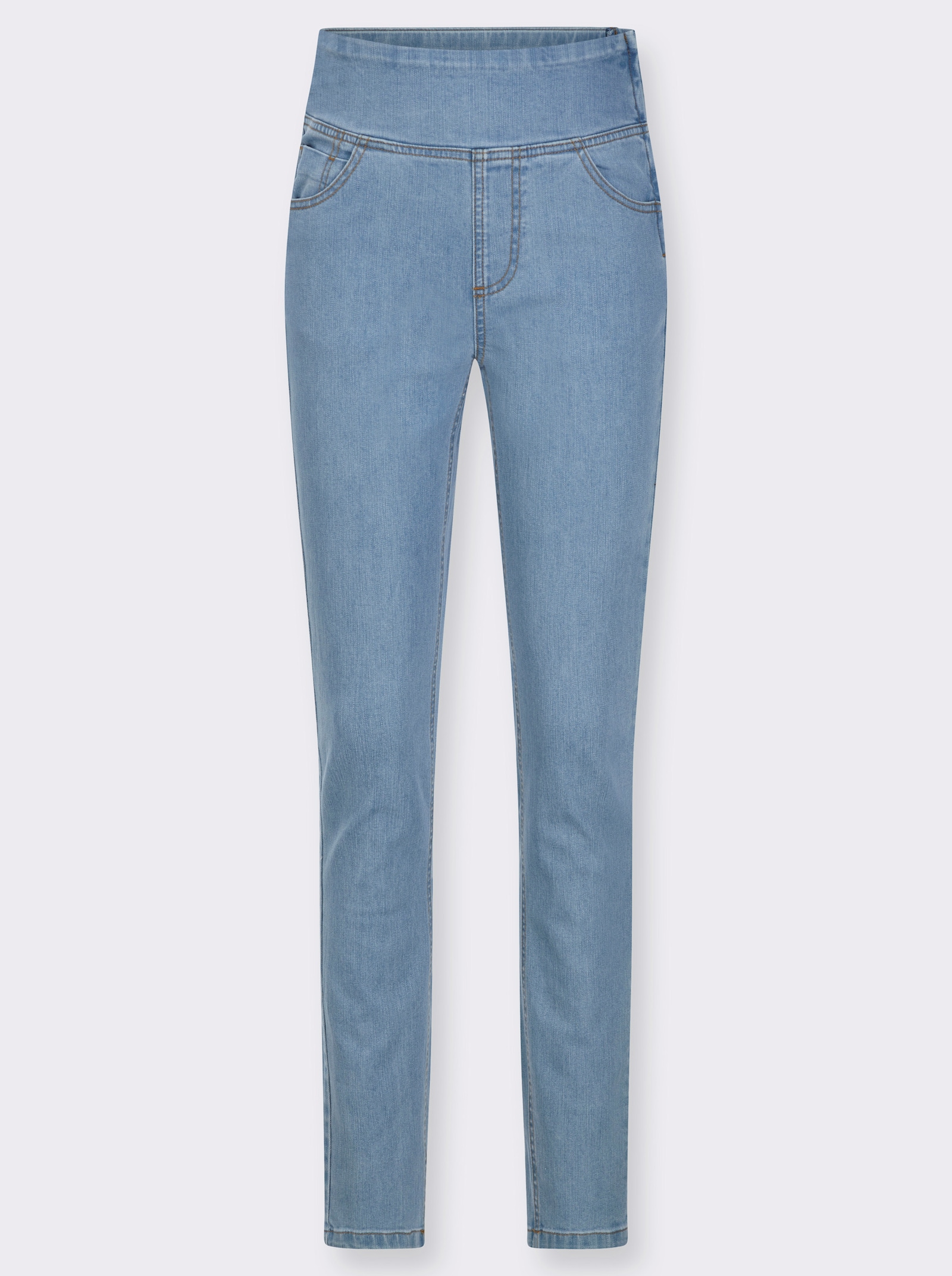 Jeans mit seitlichem Reißverschluss - blue-bleached