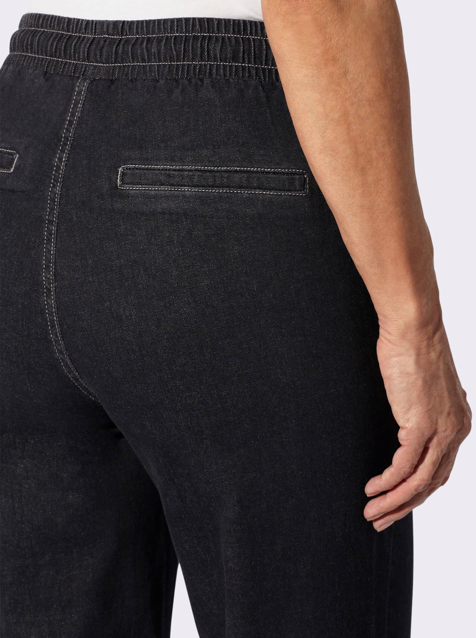 Schlupfjeans - black denim