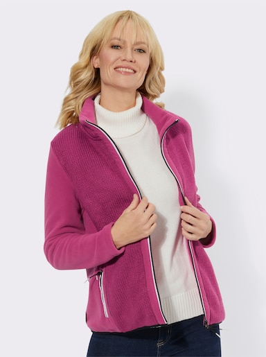 Fleecejacke mit Strick-Einsätzen - erika