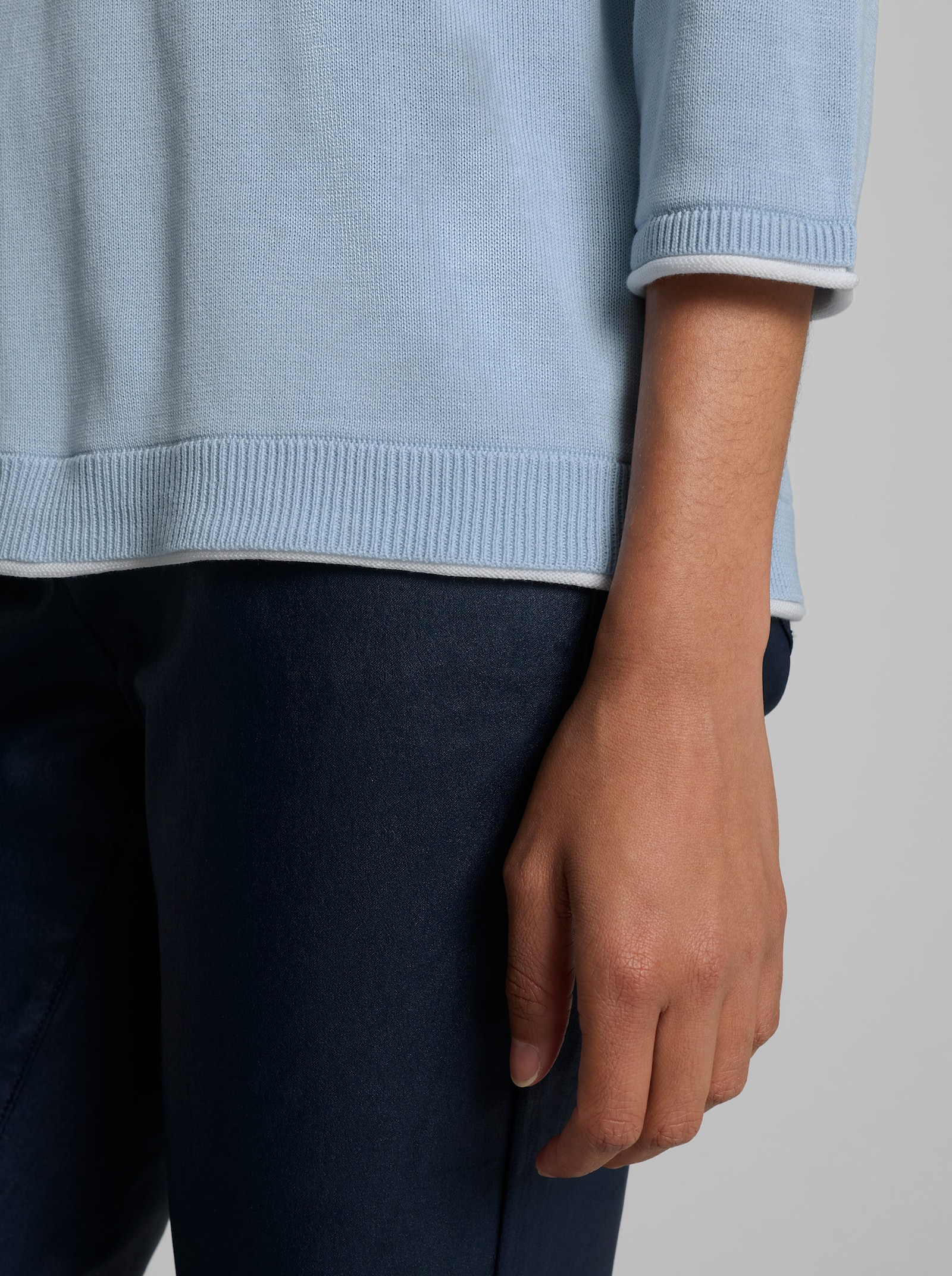 heine Pullover in 2-in-1-Optik - hellblau
