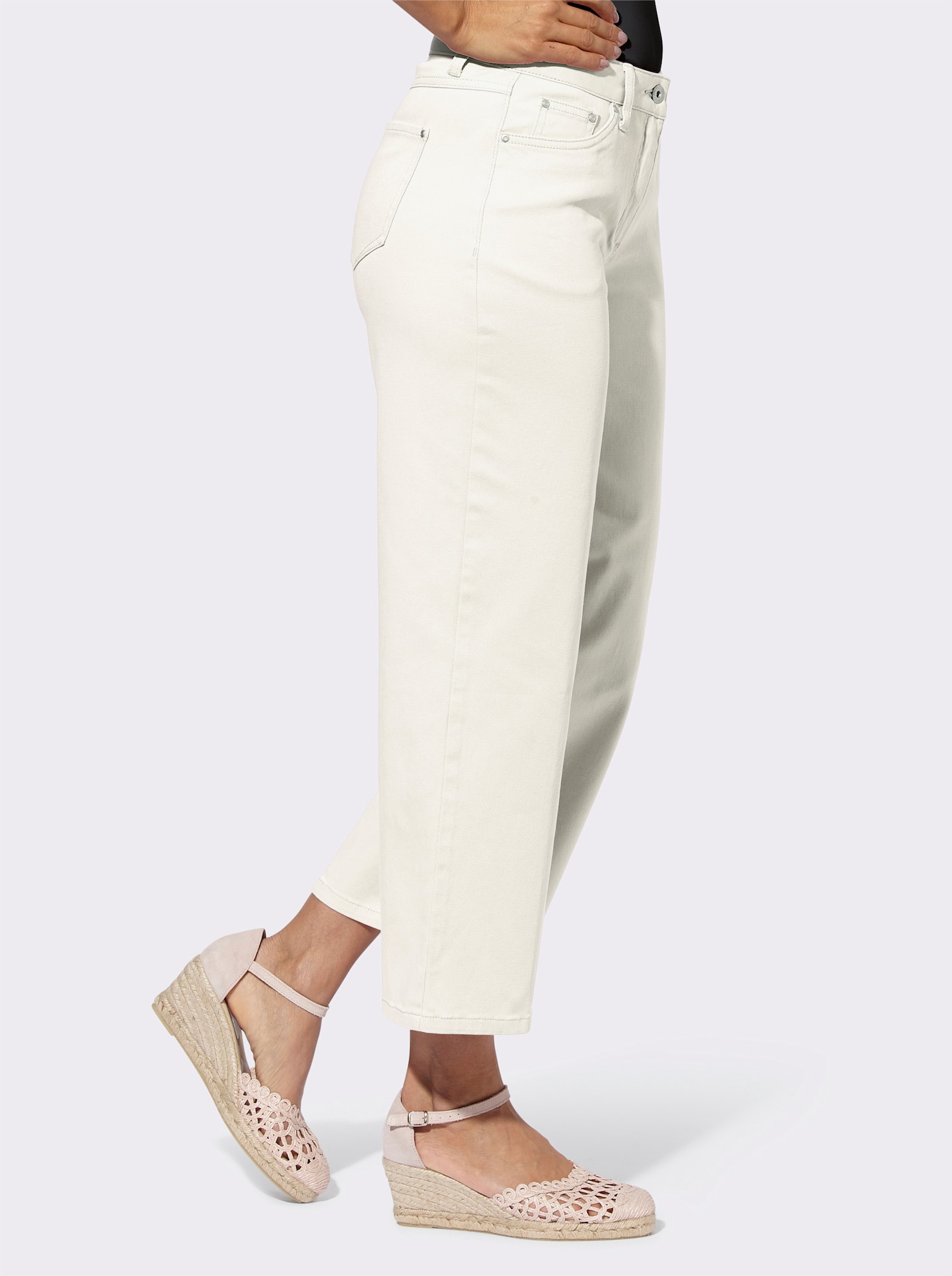 Culotte van denim - ecru