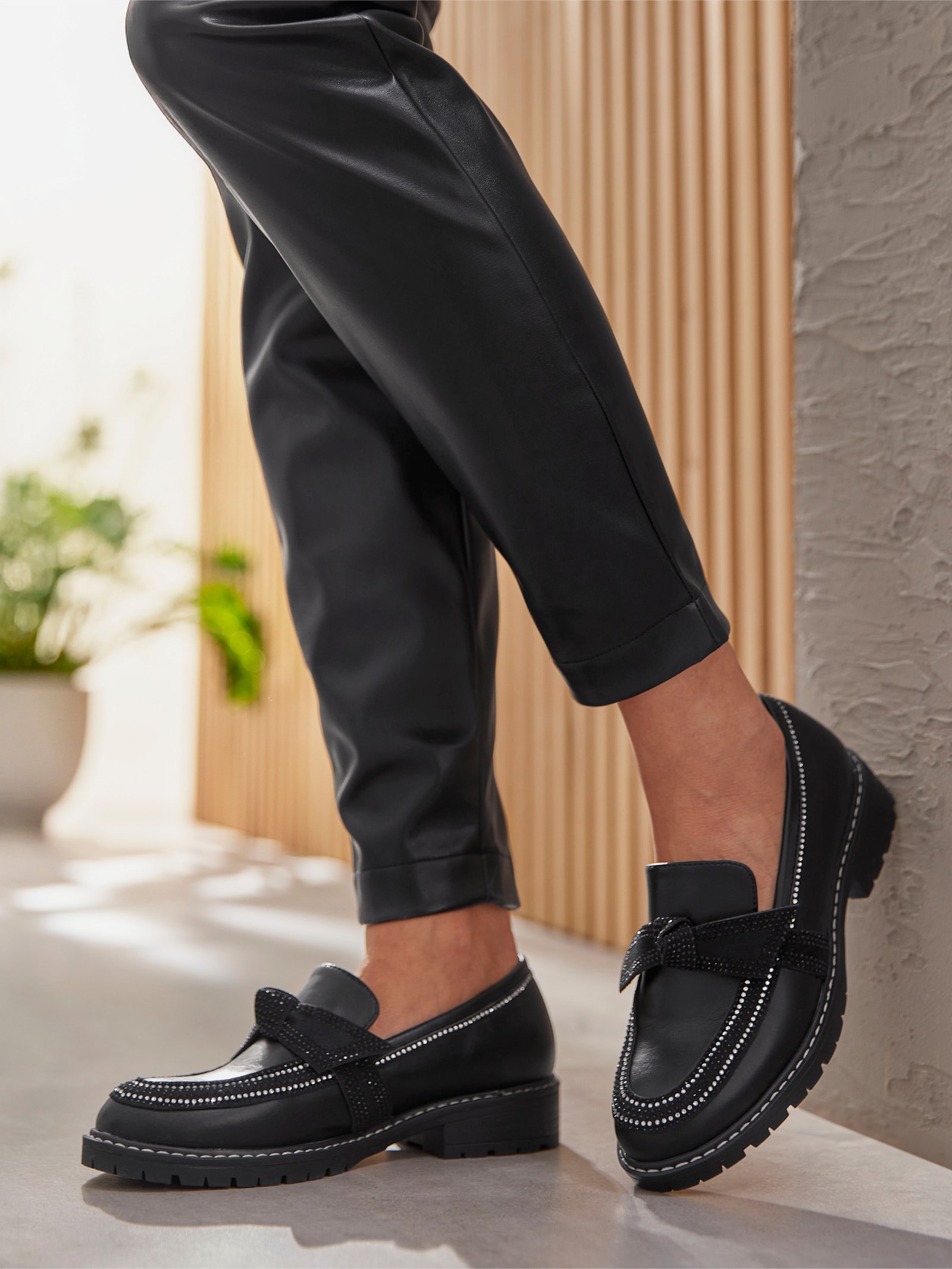 heine Slipper - schwarz