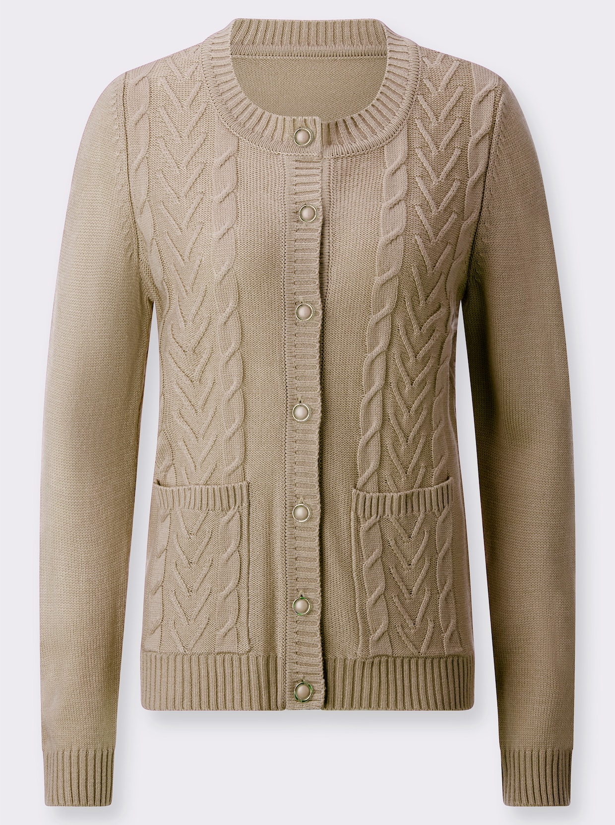 Strickjacke - beige