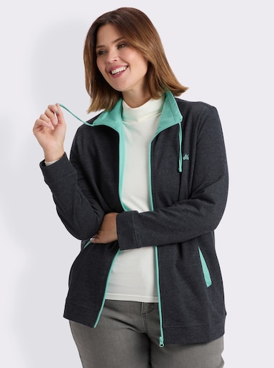 feel good Jacke - marine-meliert