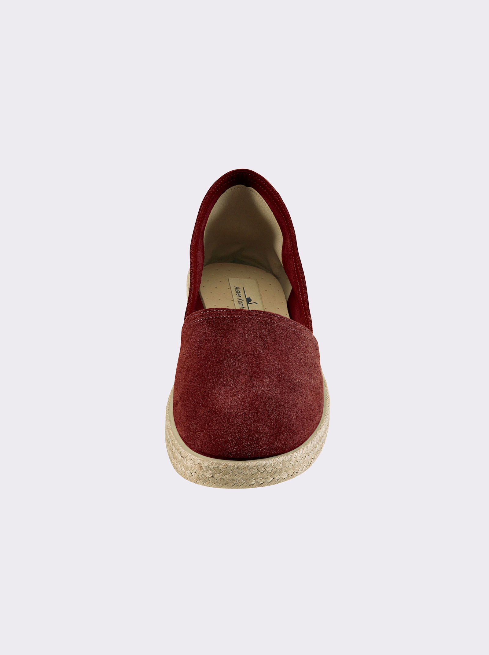 Slipper aus Velours-Leder - rot