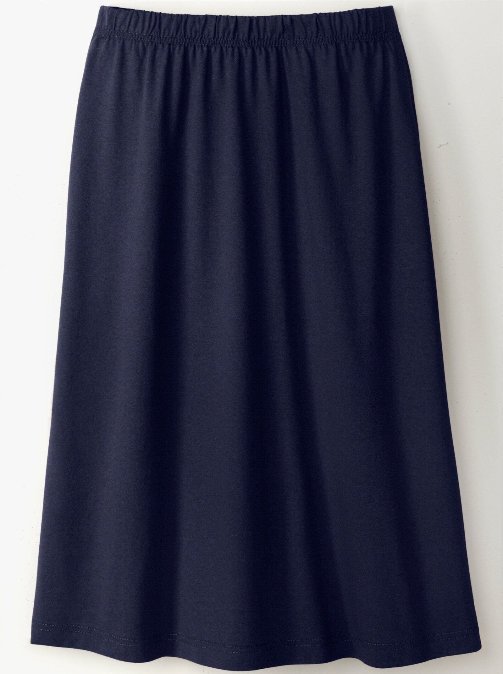 Jerseyrok met comfortband rondom - marine